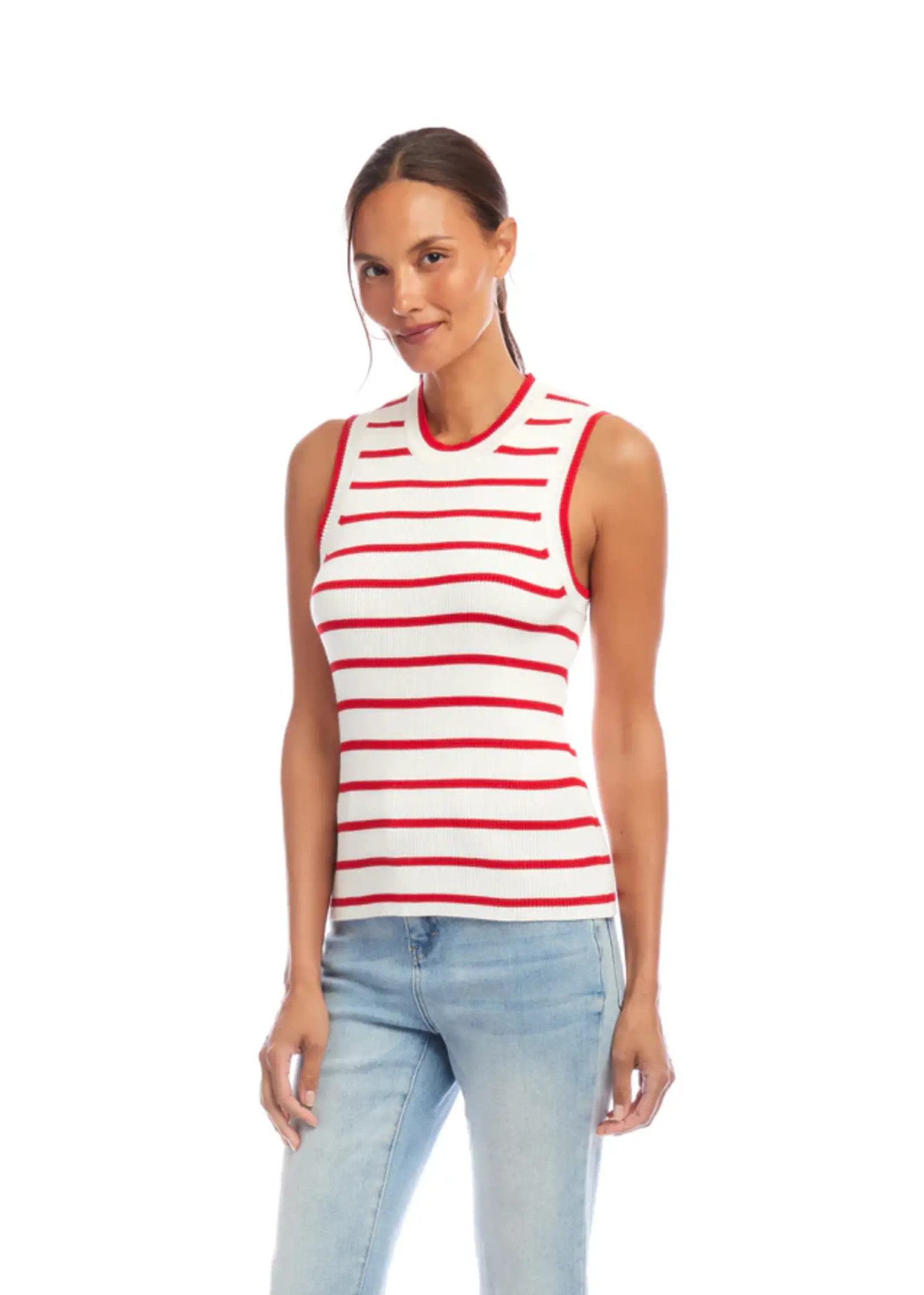 Karen Kane, Inc. Stripe Ribbed Sweater Tank