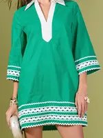 English Factory Colorblock Shirt Mini Dress