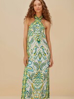 Farm Rio Halter Neck Maxi Dress