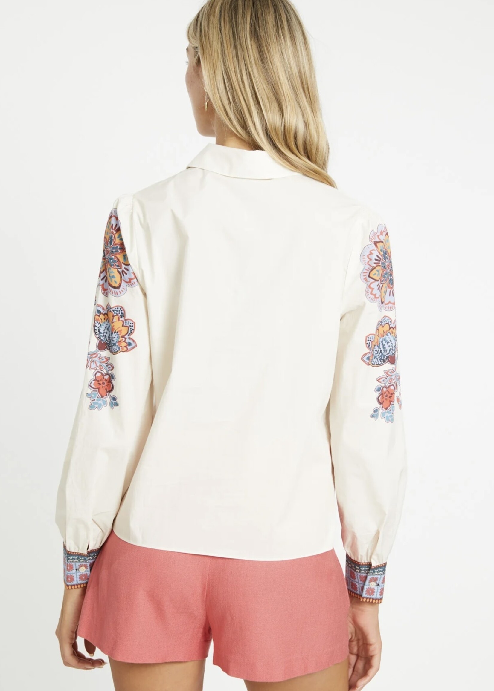 Caballero Audrey Woodblock Bloom Top