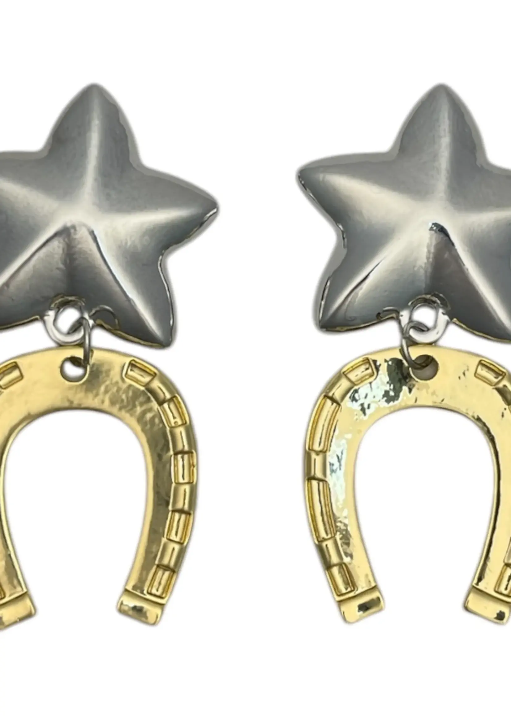 The Sage Vintage Jumbo Luck Earrings Two-Tone