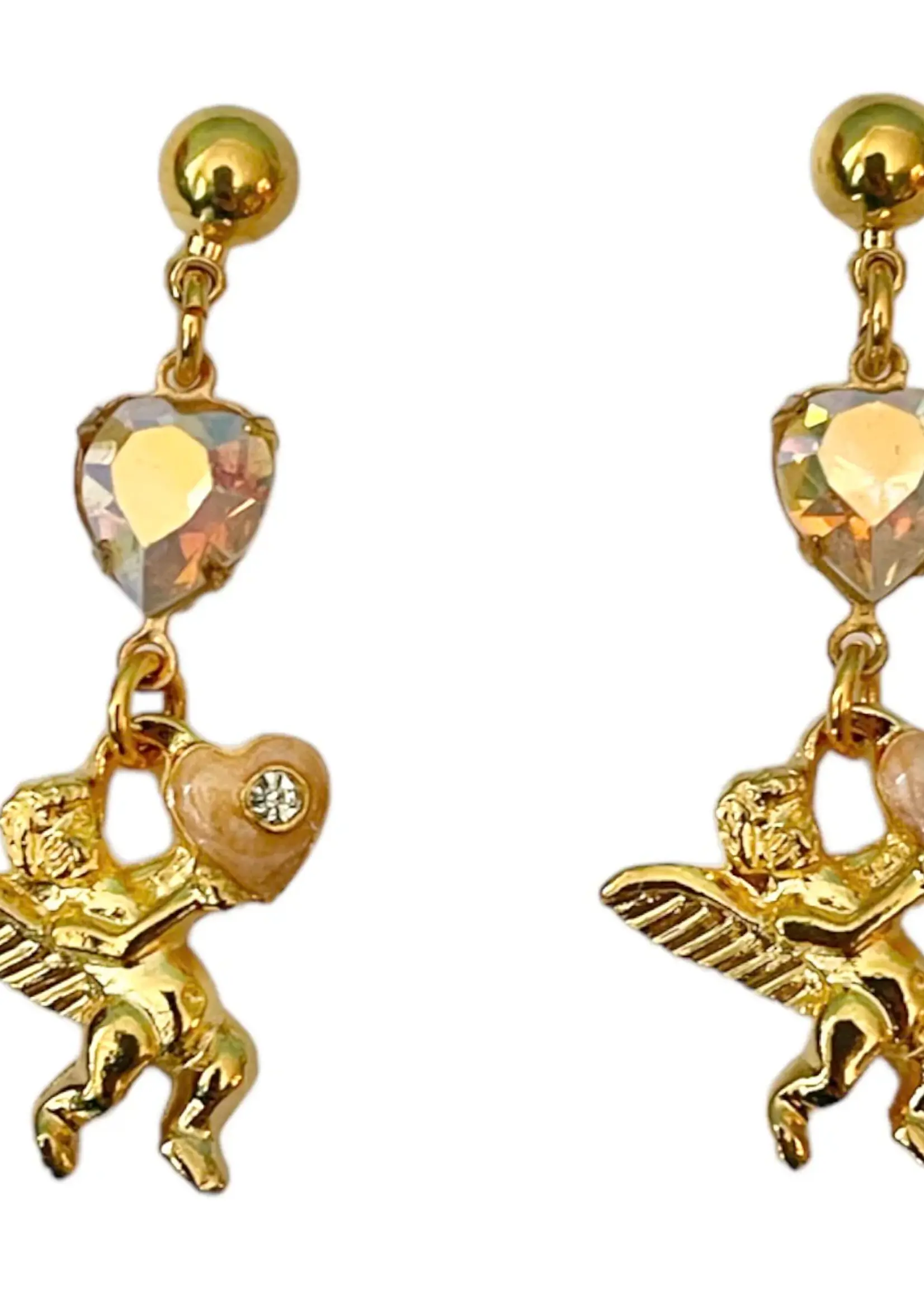 The Sage Vintage Cupid Heart Earrings