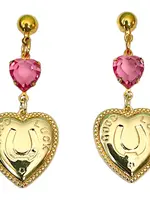 The Sage Vintage Pink Luck Earrings