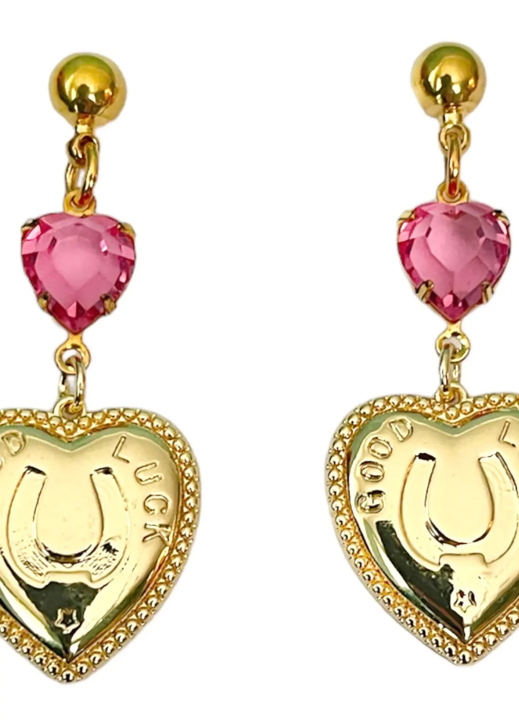 The Sage Vintage Pink Luck Earrings