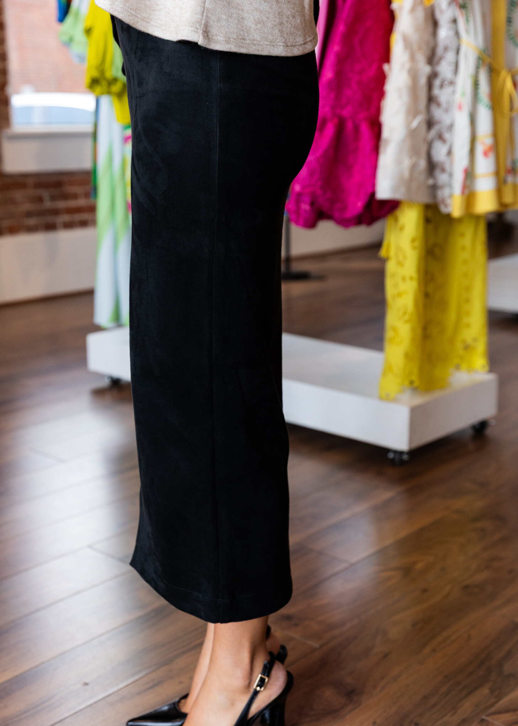 Karen Kane, Inc. Faux Suede Front Slit Skirt