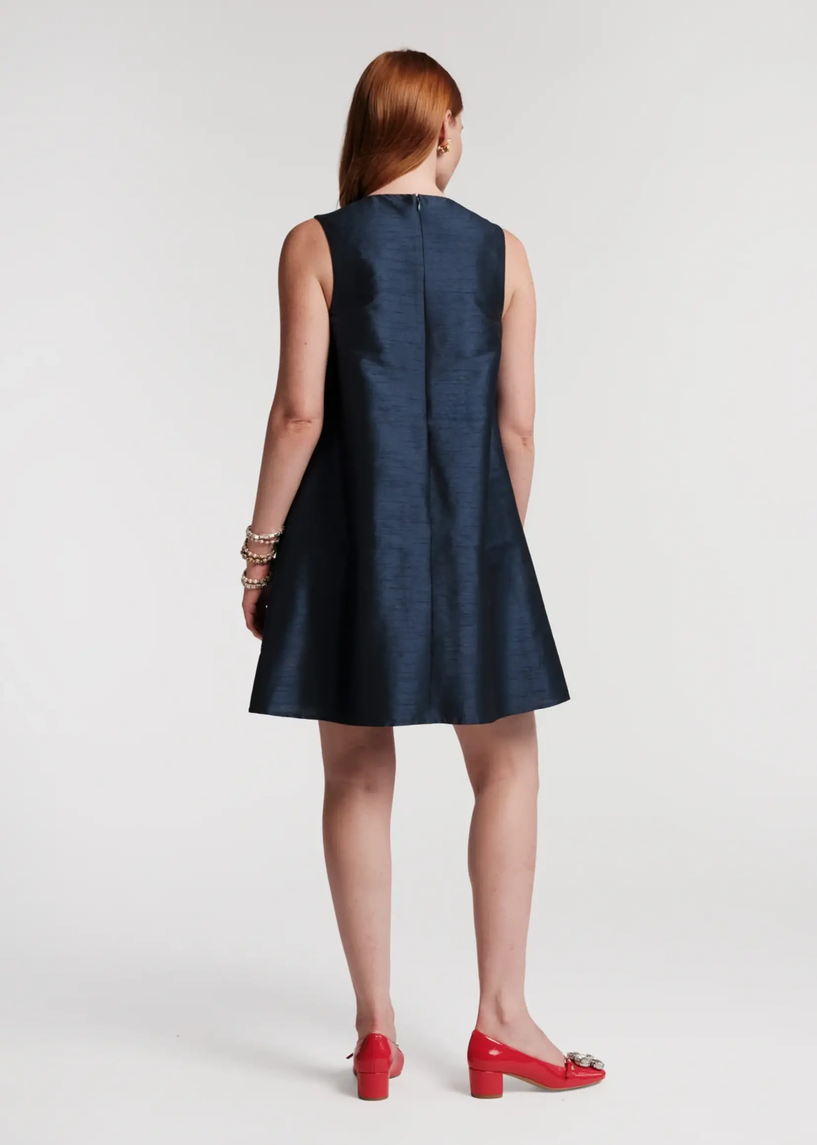 Frances Valentine Alice Shift Dress W/Poppy Flower