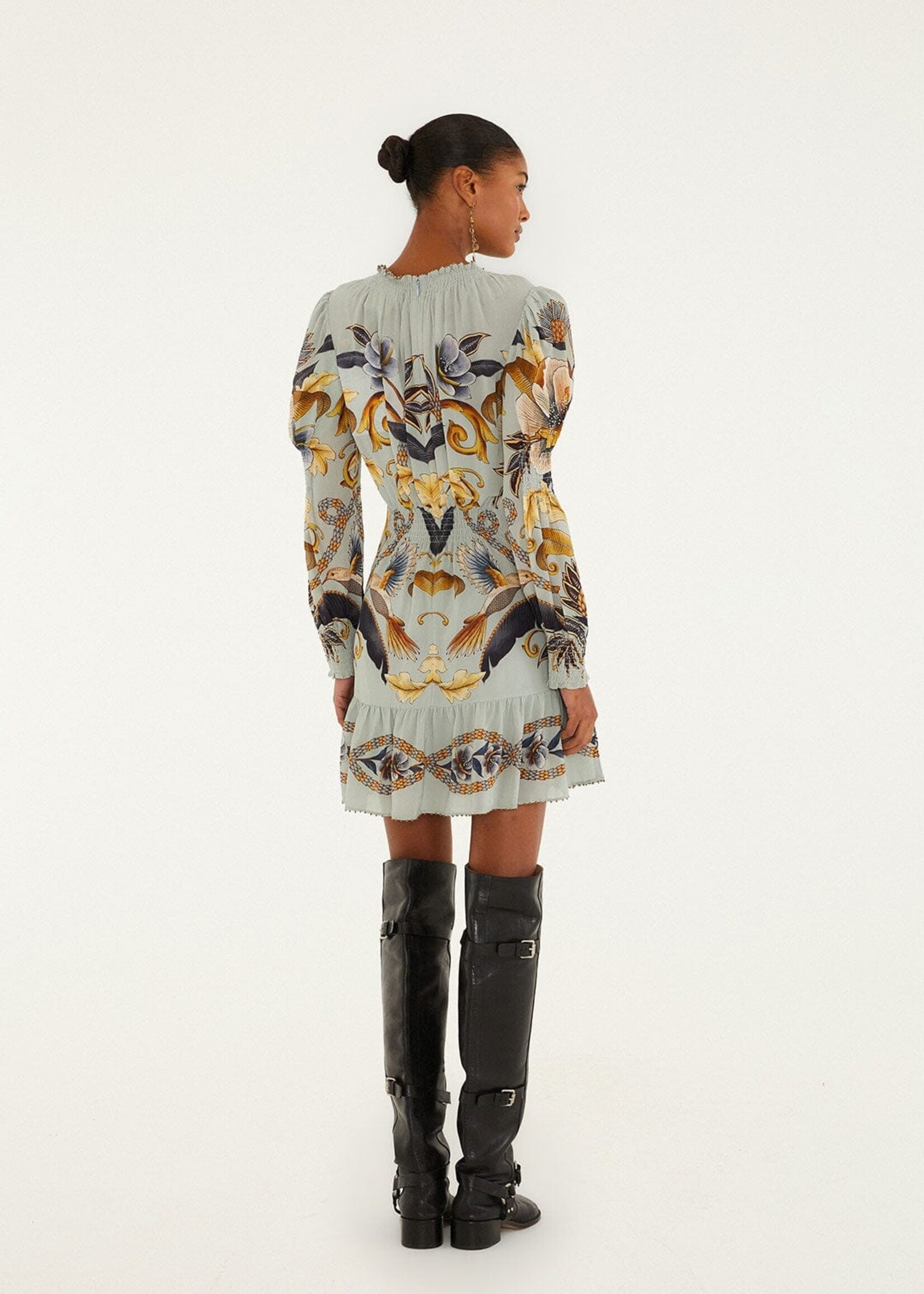 Farm Rio Snake Garden Mini Dress