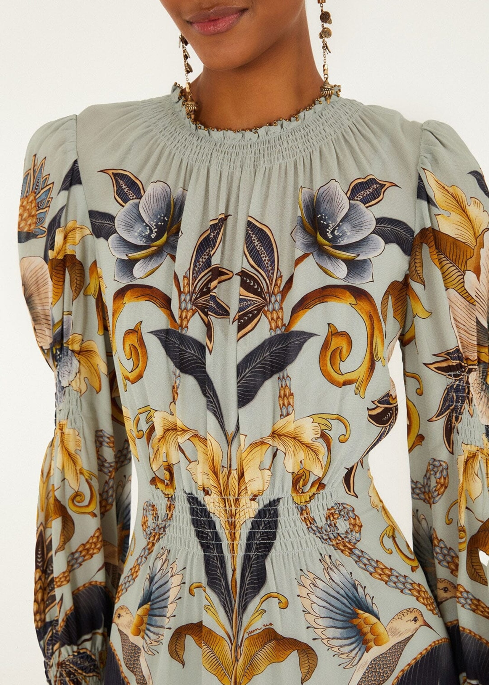 Farm Rio Snake Garden Mini Dress