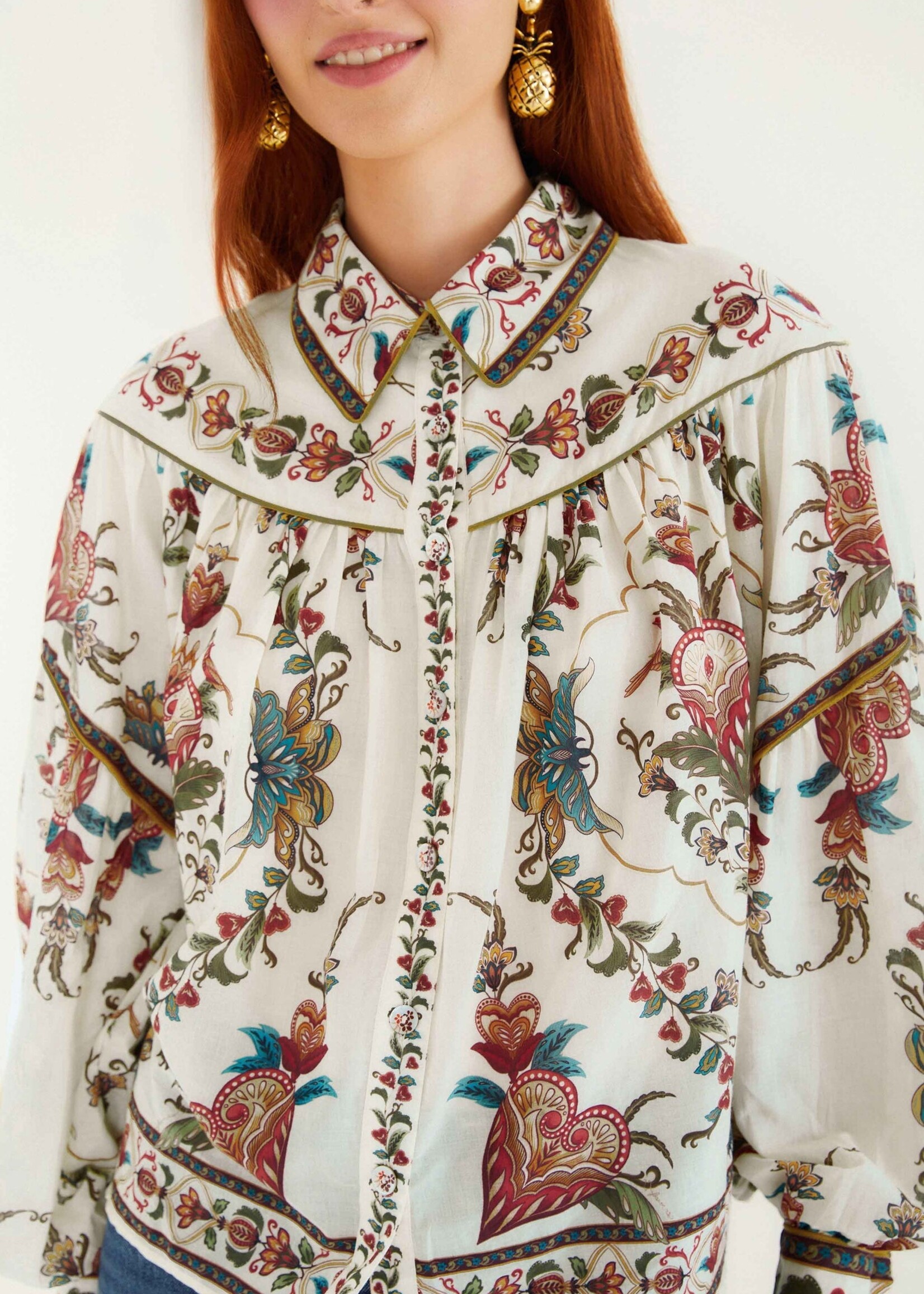 Farm Rio Majestic Hearts Blouse