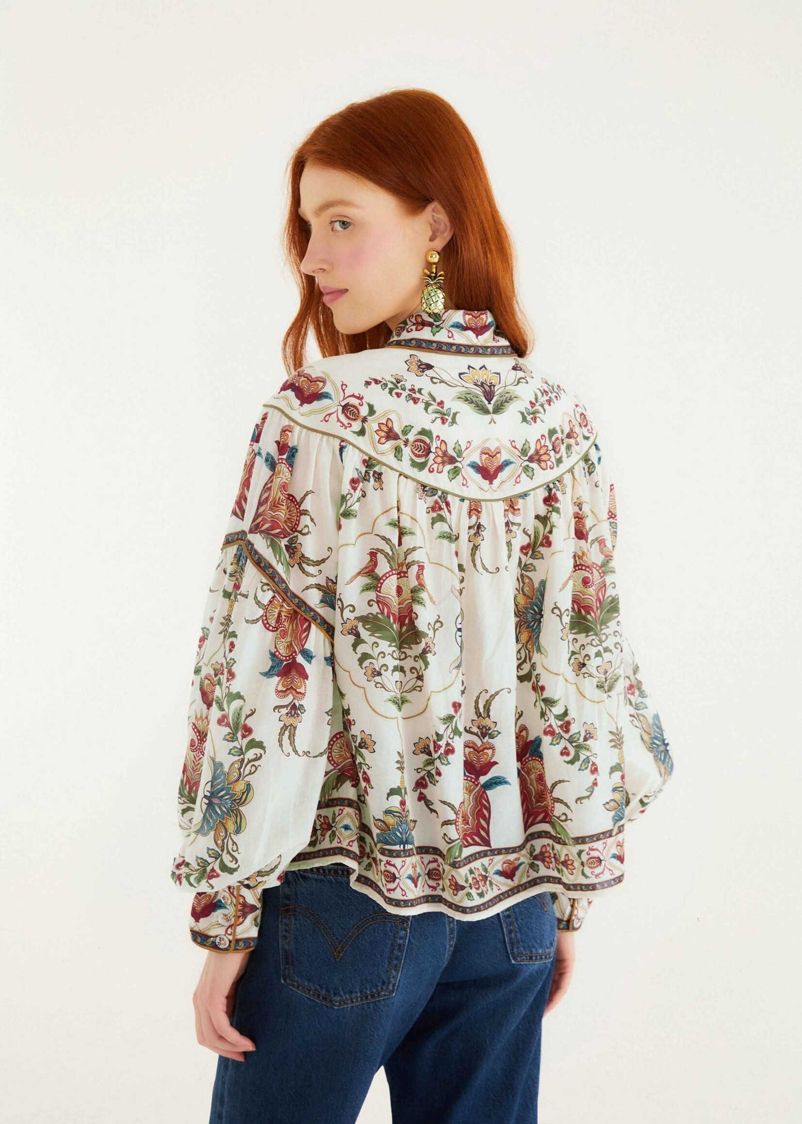 Farm Rio Majestic Hearts Blouse