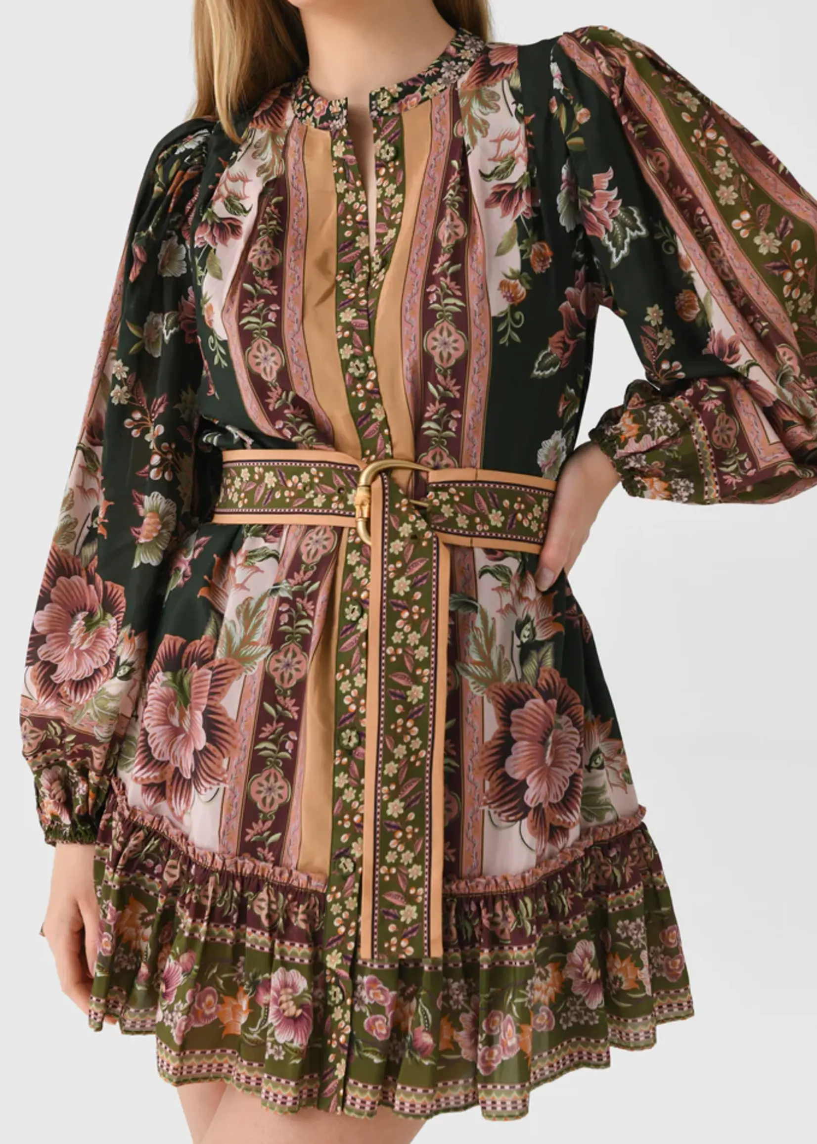 Farm Rio Flowering Garden Tree Mini Dress