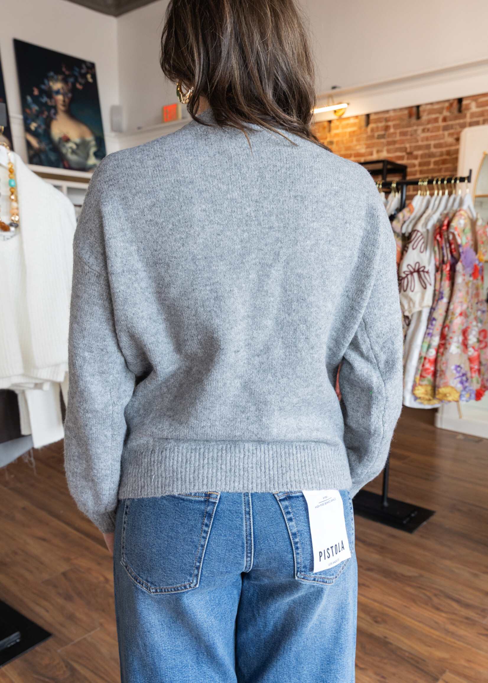 The Fashion Pullover Sweater W/Shoulder Ties