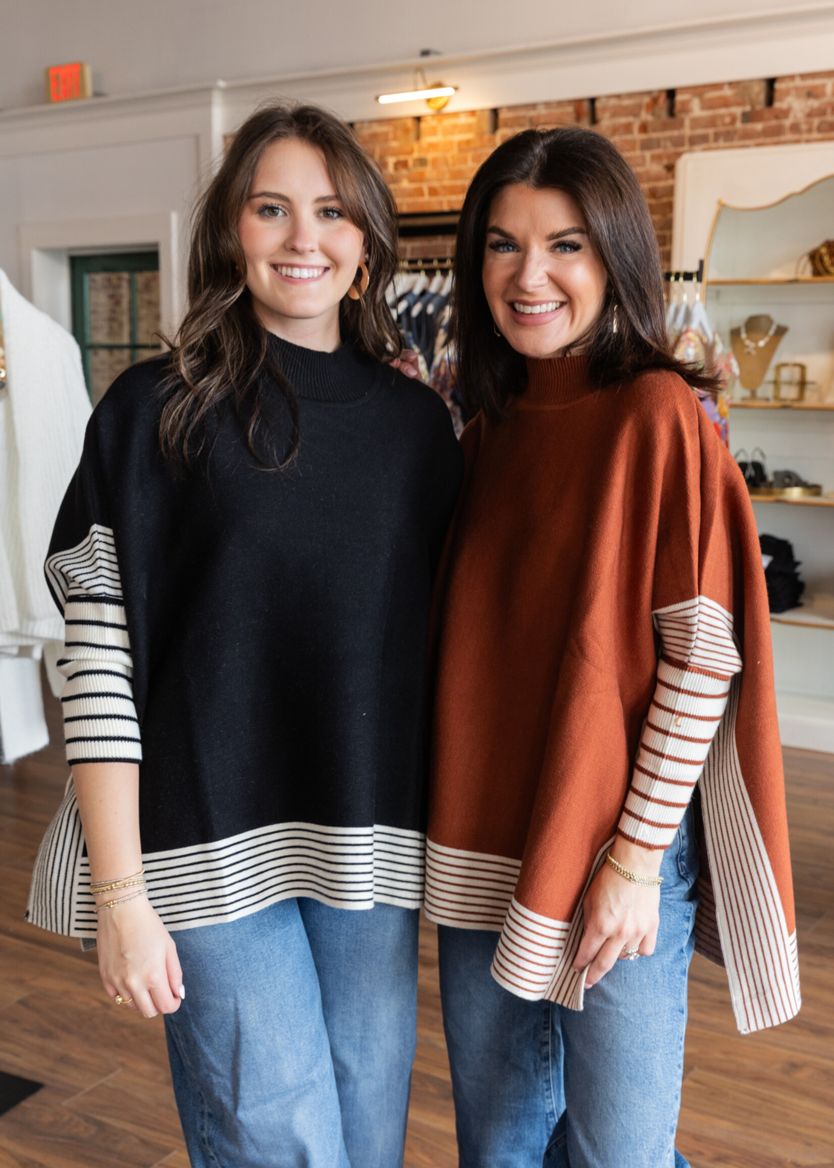The Fashion Striped Oversize Knit Sweater