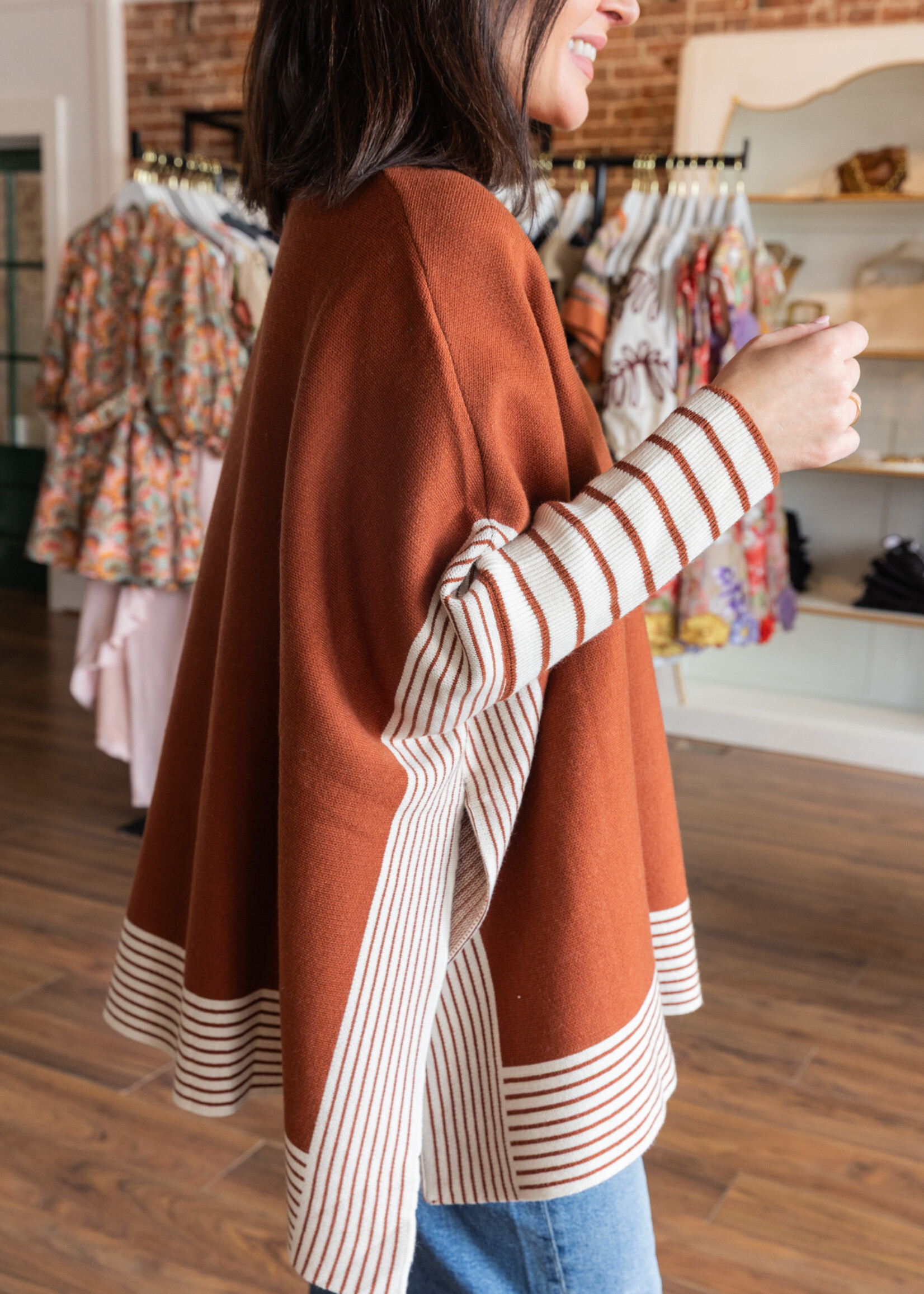 The Fashion Striped Oversize Knit Sweater