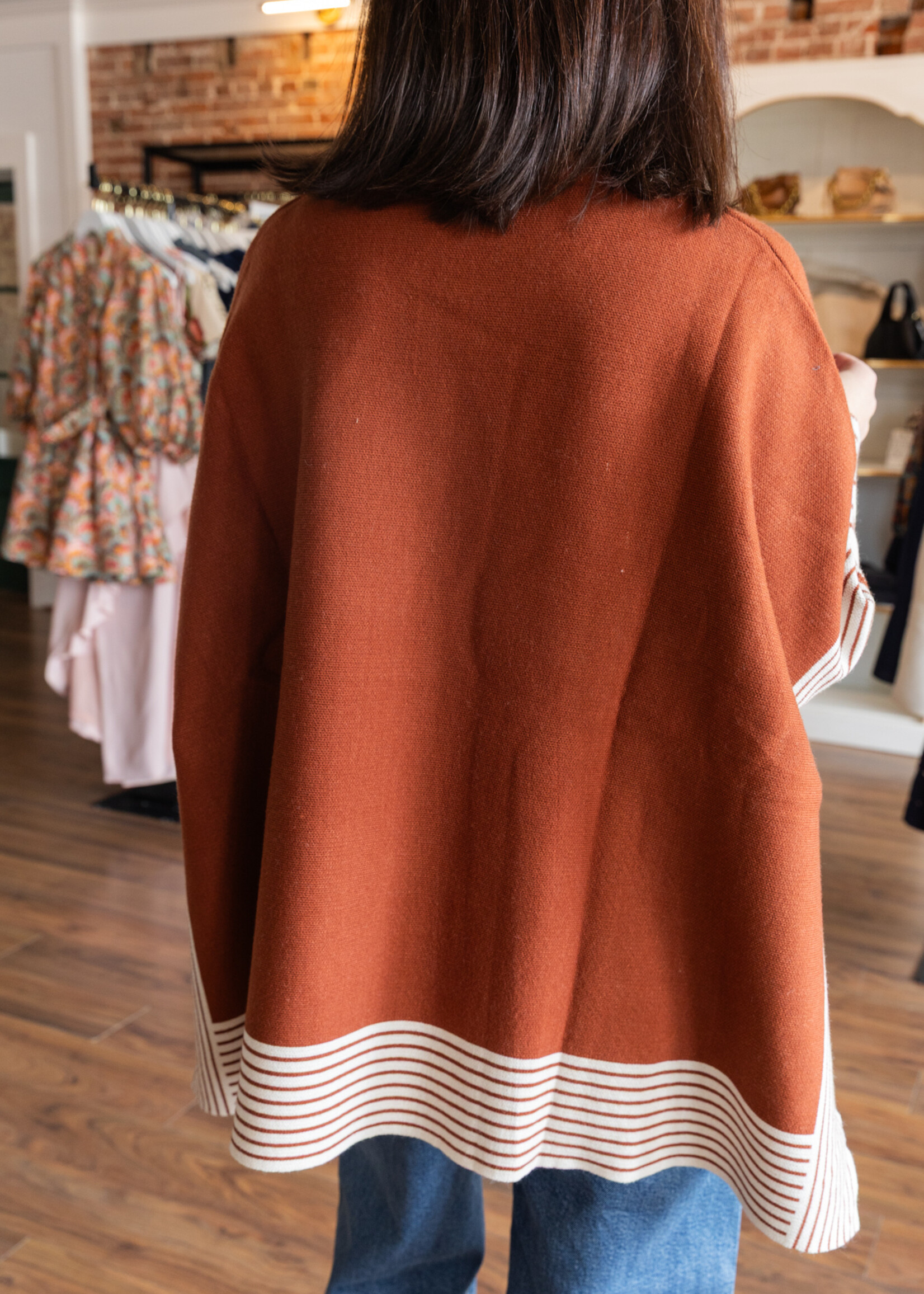 The Fashion Striped Oversize Knit Sweater