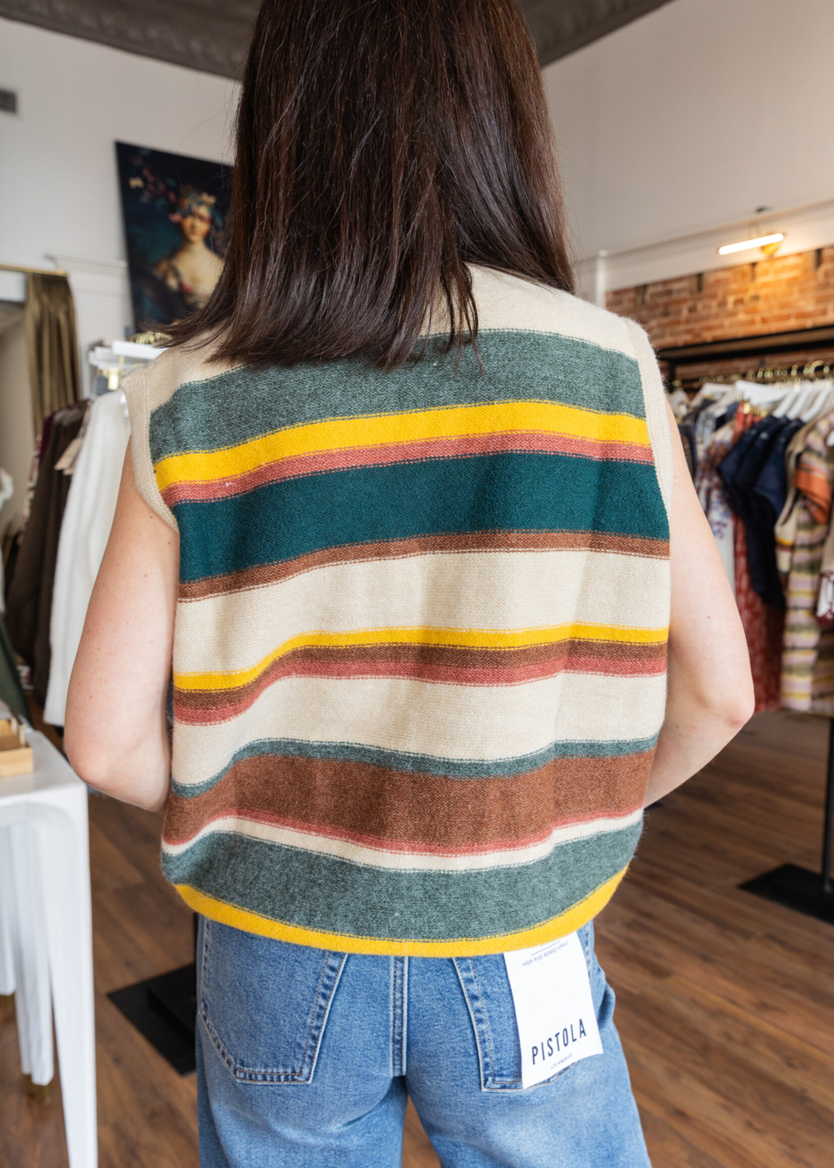 The Fashion Vintage Stripe Sweater Vest