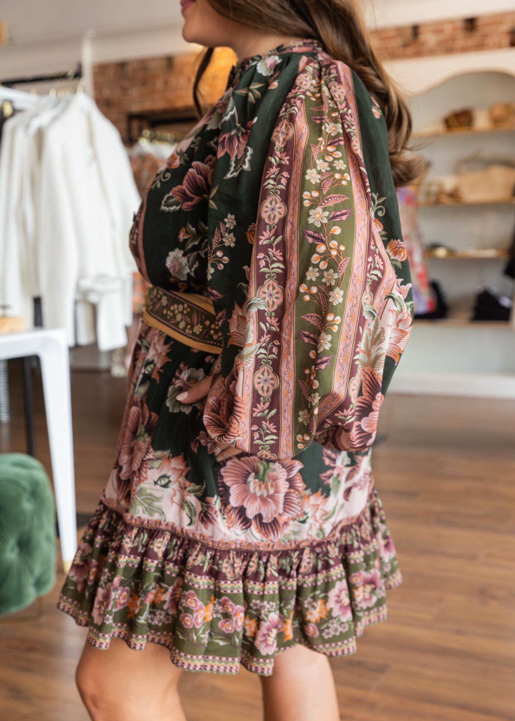Farm Rio Flowering Garden Tree Mini Dress
