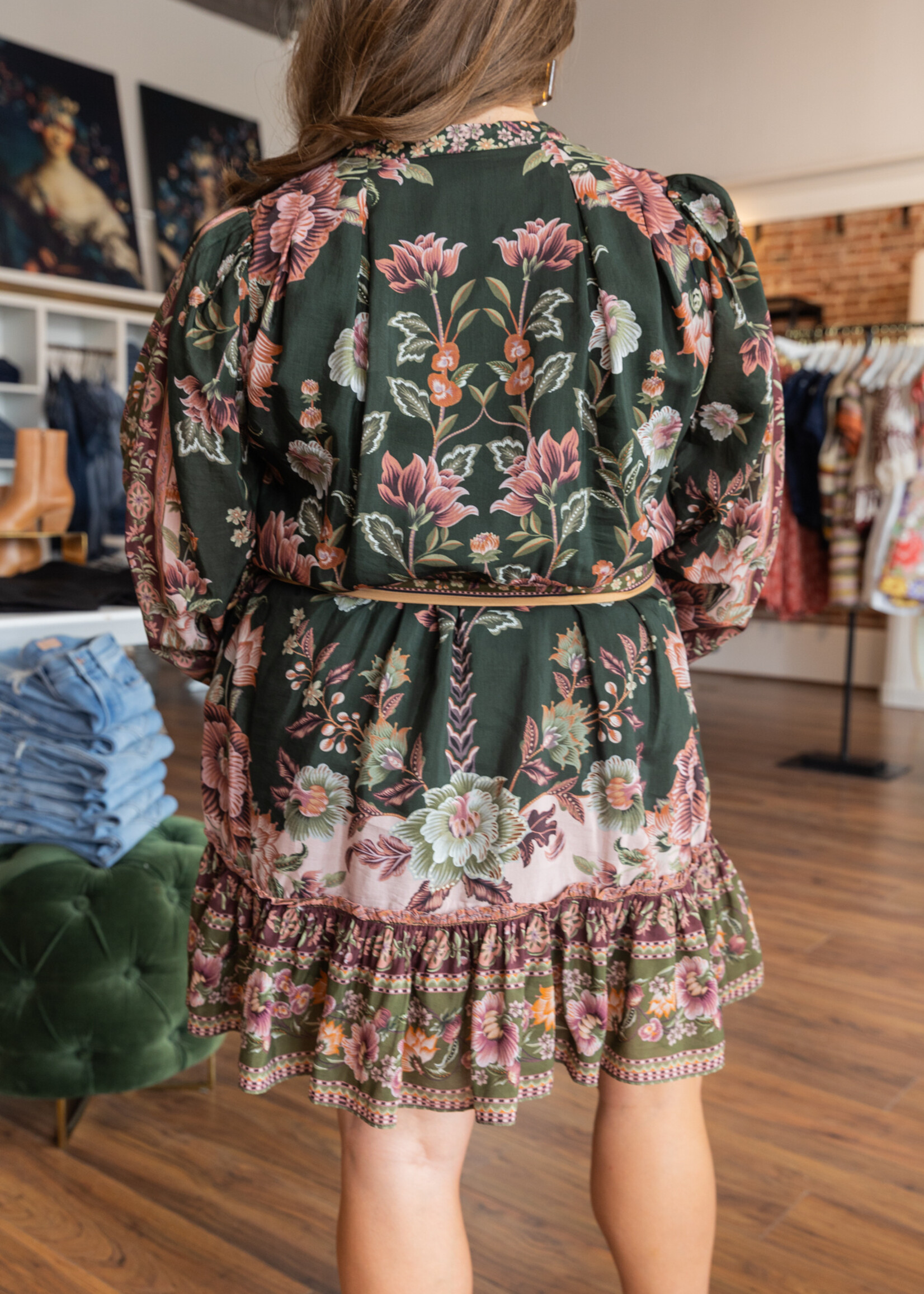 Farm Rio Flowering Garden Tree Mini Dress