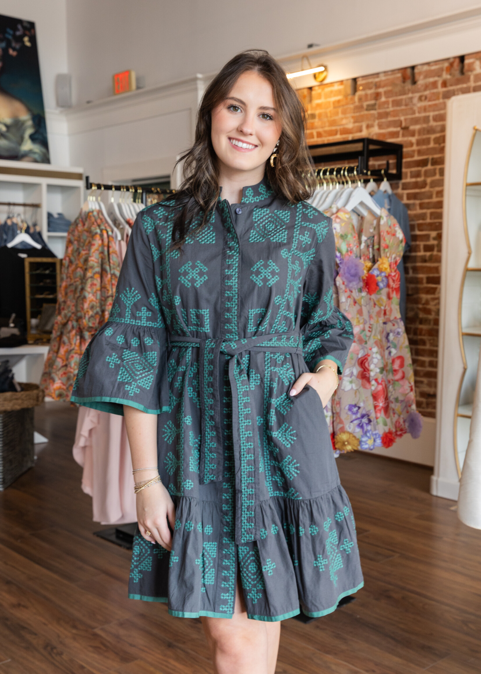 Uncle Frank Cross-Stitched Dress