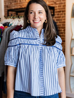 Karlie Stripe Button Down Shirt
