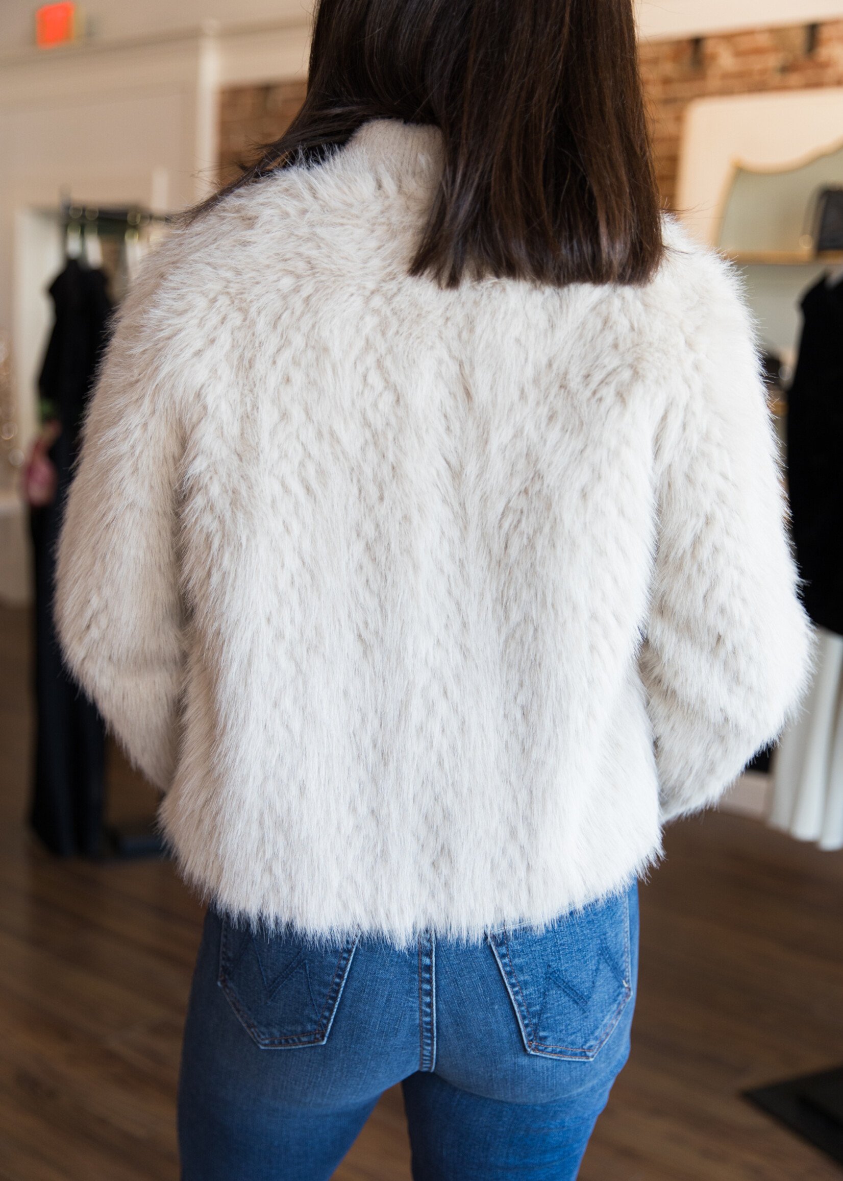 Rino & Pelle Chaimae Short Faux Fur Jacket