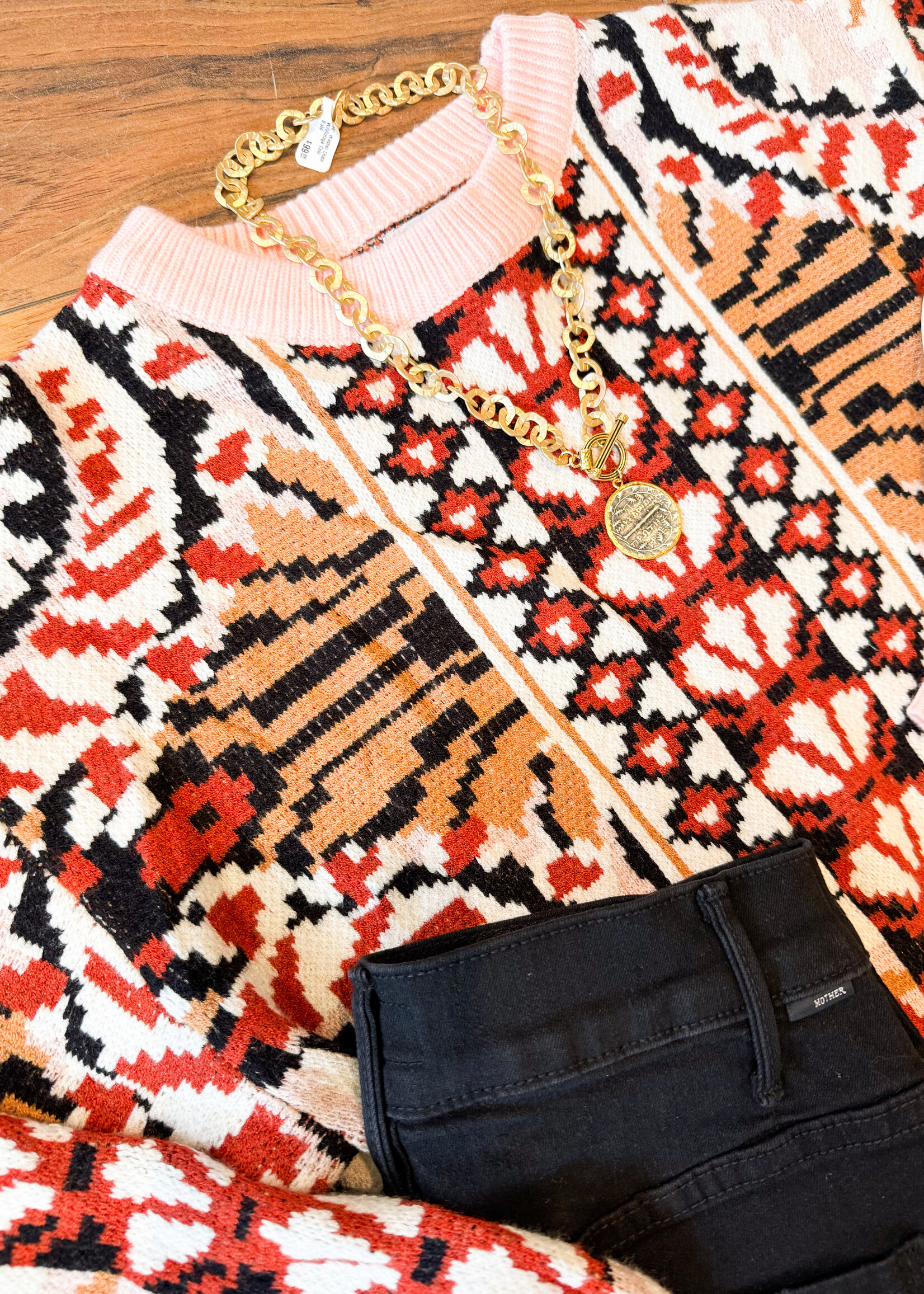 Voy Aztec Design Sweater