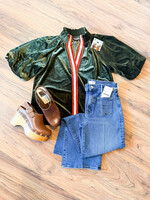 Puff Sleeve Velvet Top