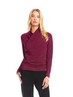 Karen Kane, Inc. Crossover Side Shirred Top