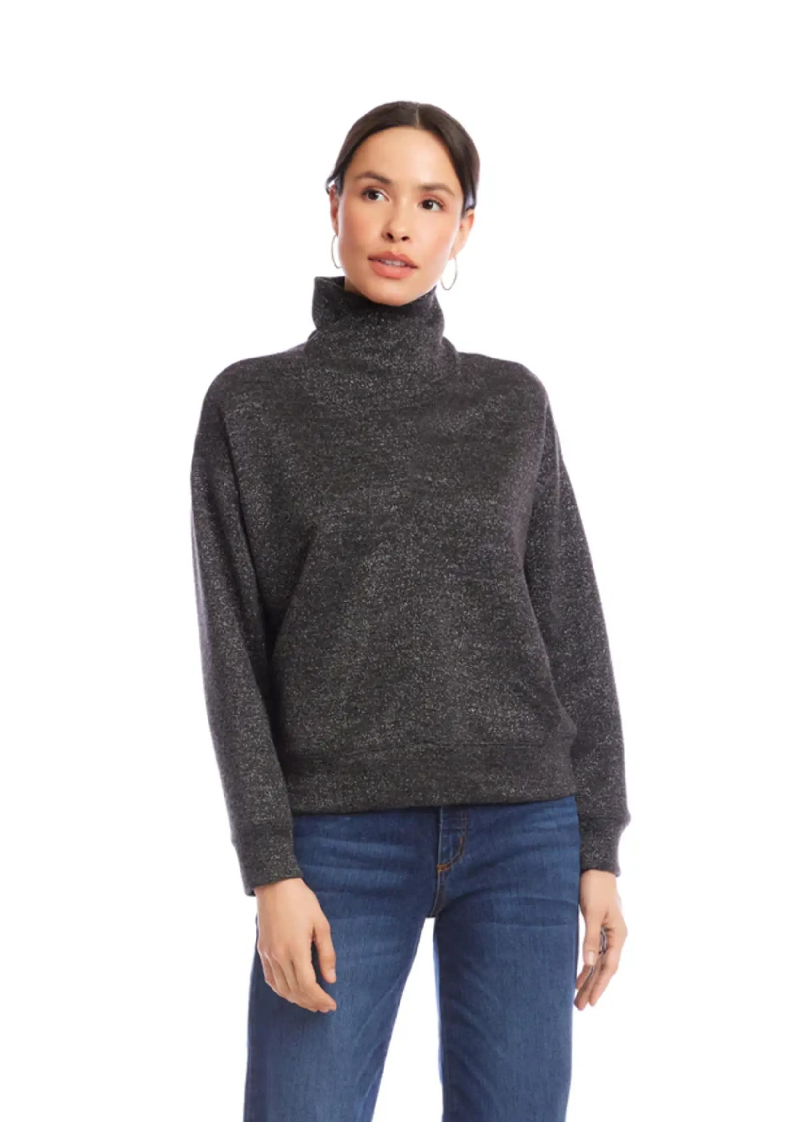 Karen Kane, Inc. Faux Wrap Turtleneck Top