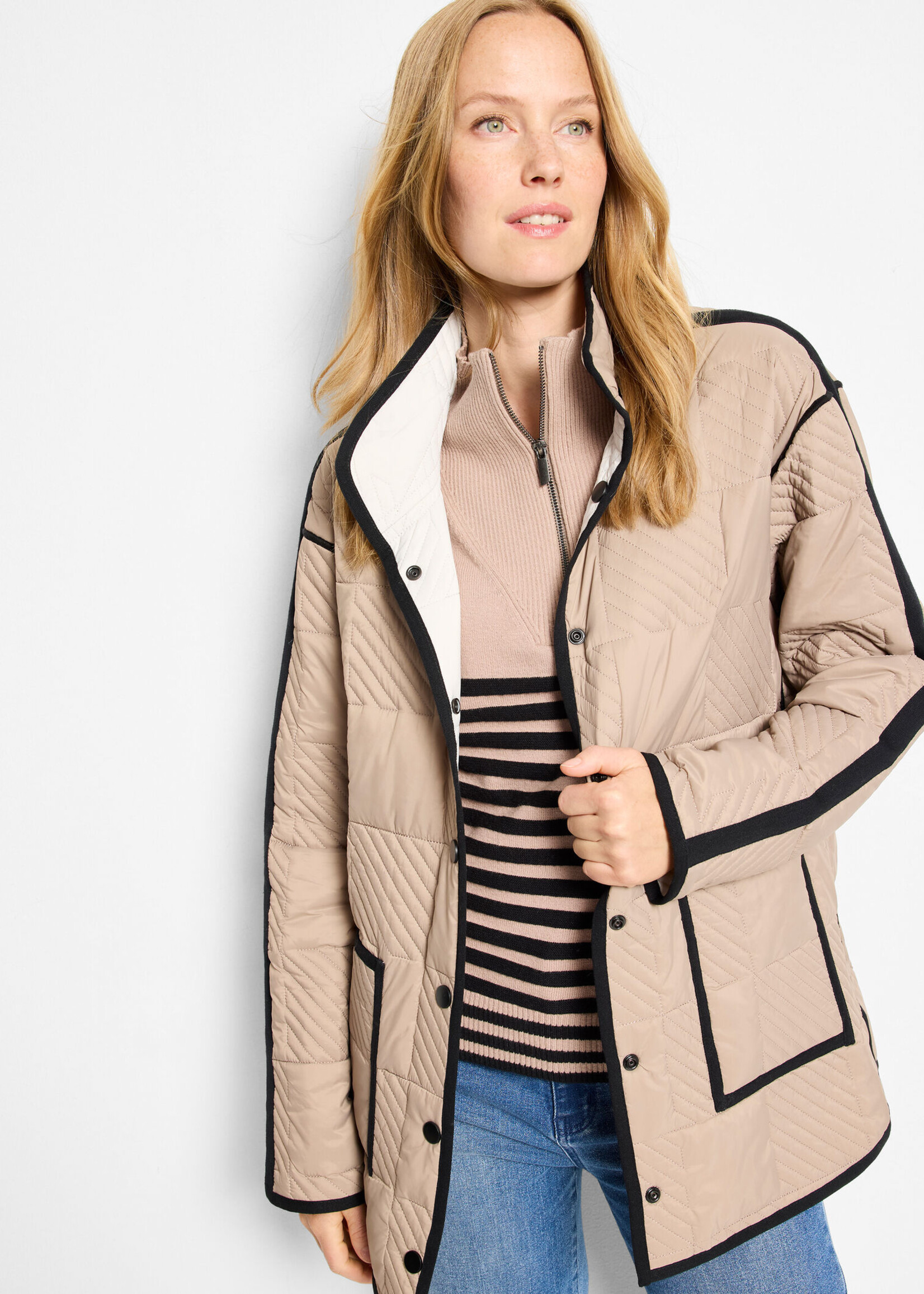 Nic + Zoe Quilted Check Reversible Barn Coat