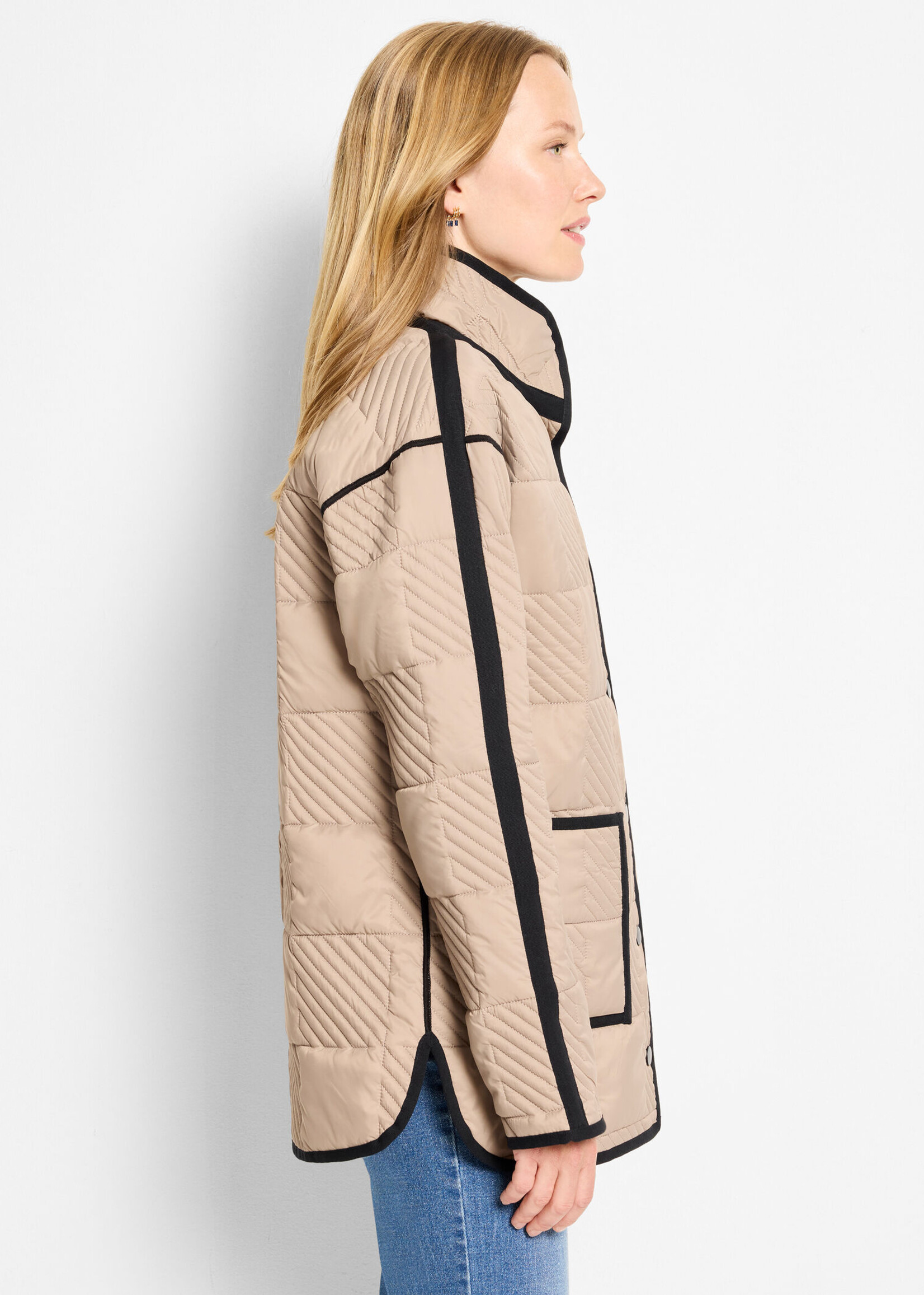 Nic + Zoe Quilted Check Reversible Barn Coat