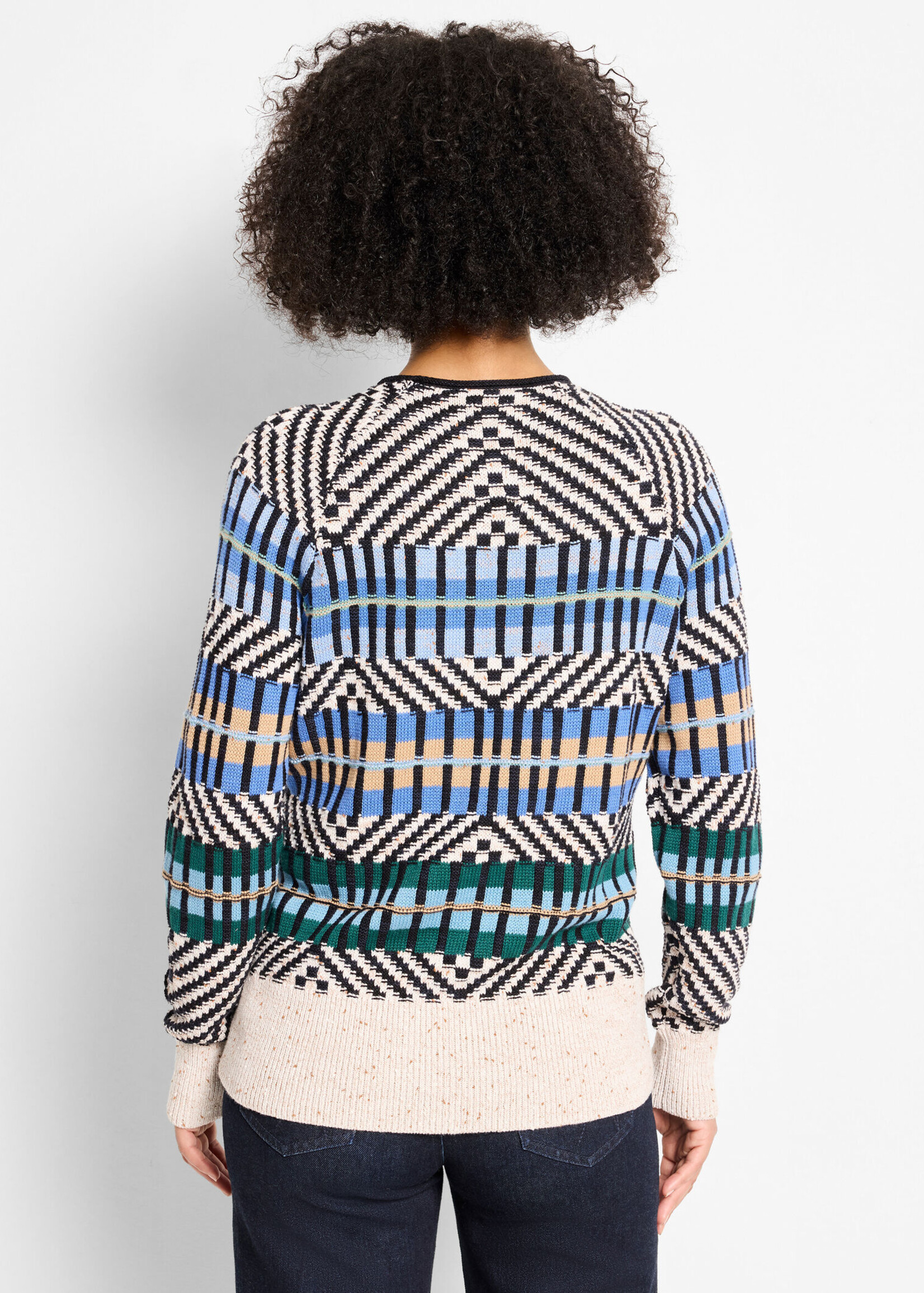 Nic + Zoe Graphic Stripe Sweater