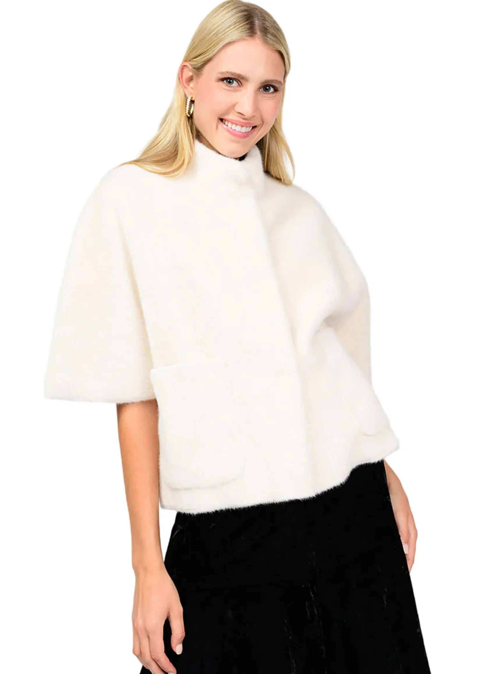 Ivy Jane Faux Fur Capelet Jacket