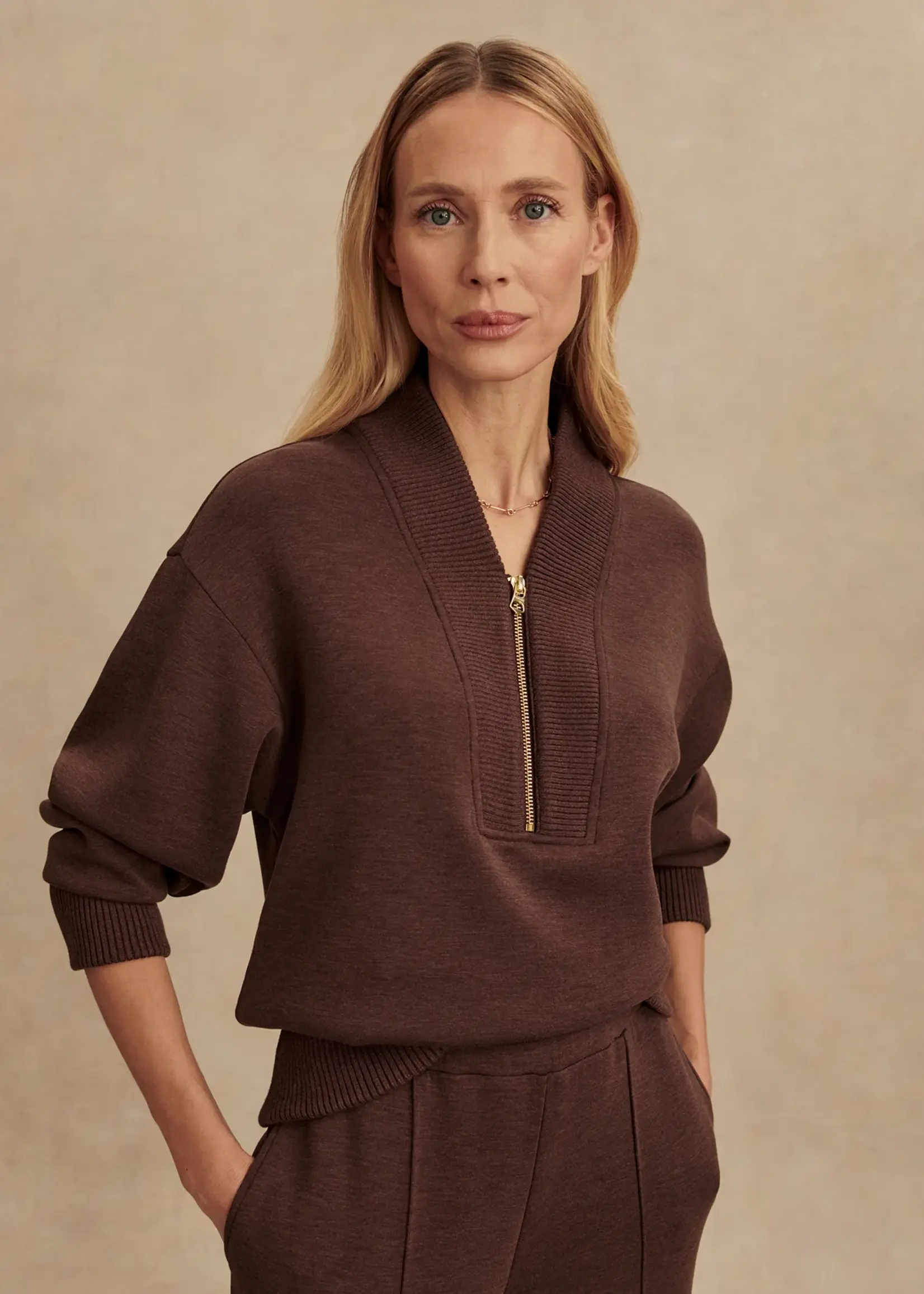 Varley Sally Half Zip Sweat
