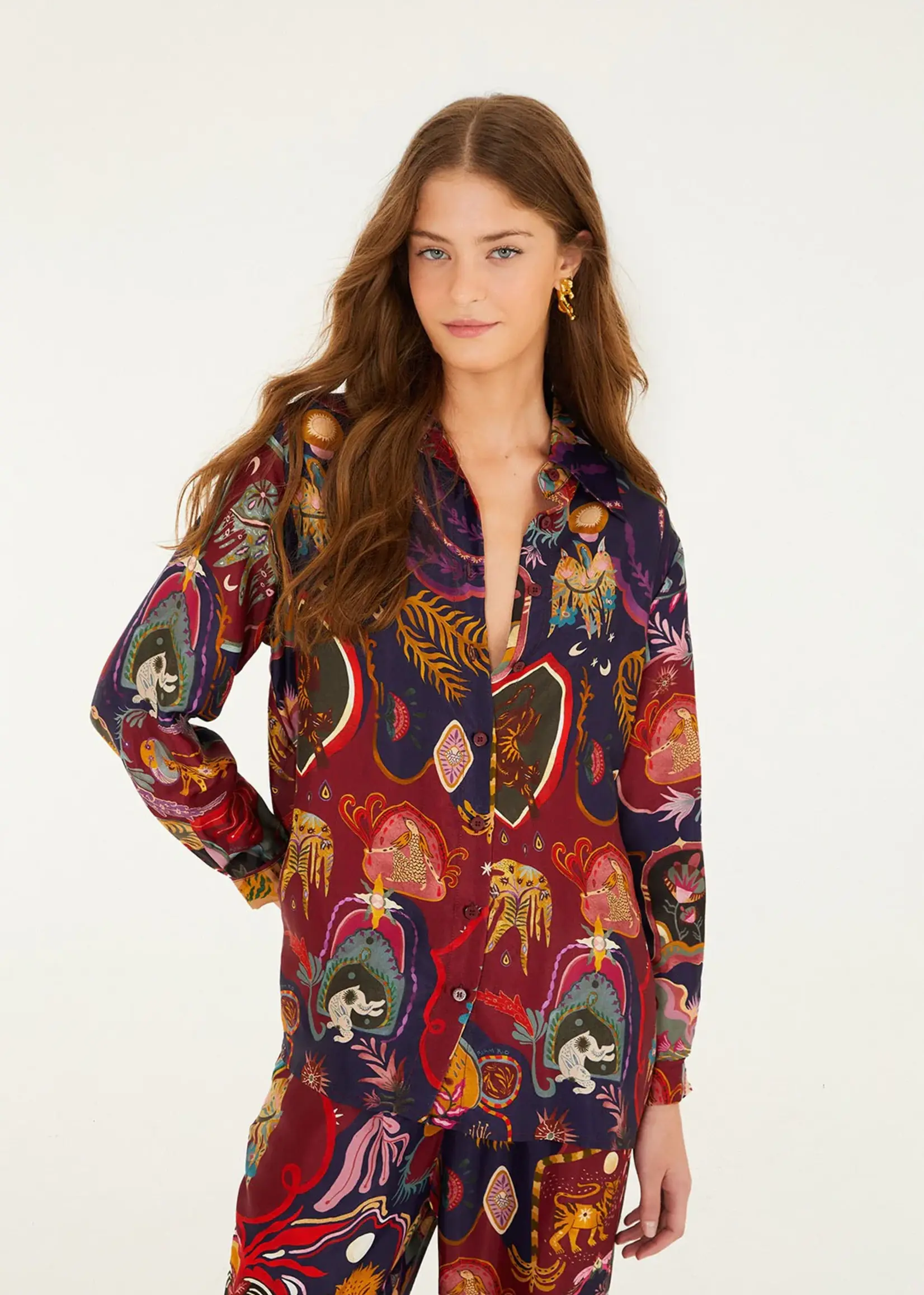 Farm Rio Artsy Surreal Land Shirt