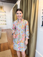 Uncle Frank Brocade Shift Dress