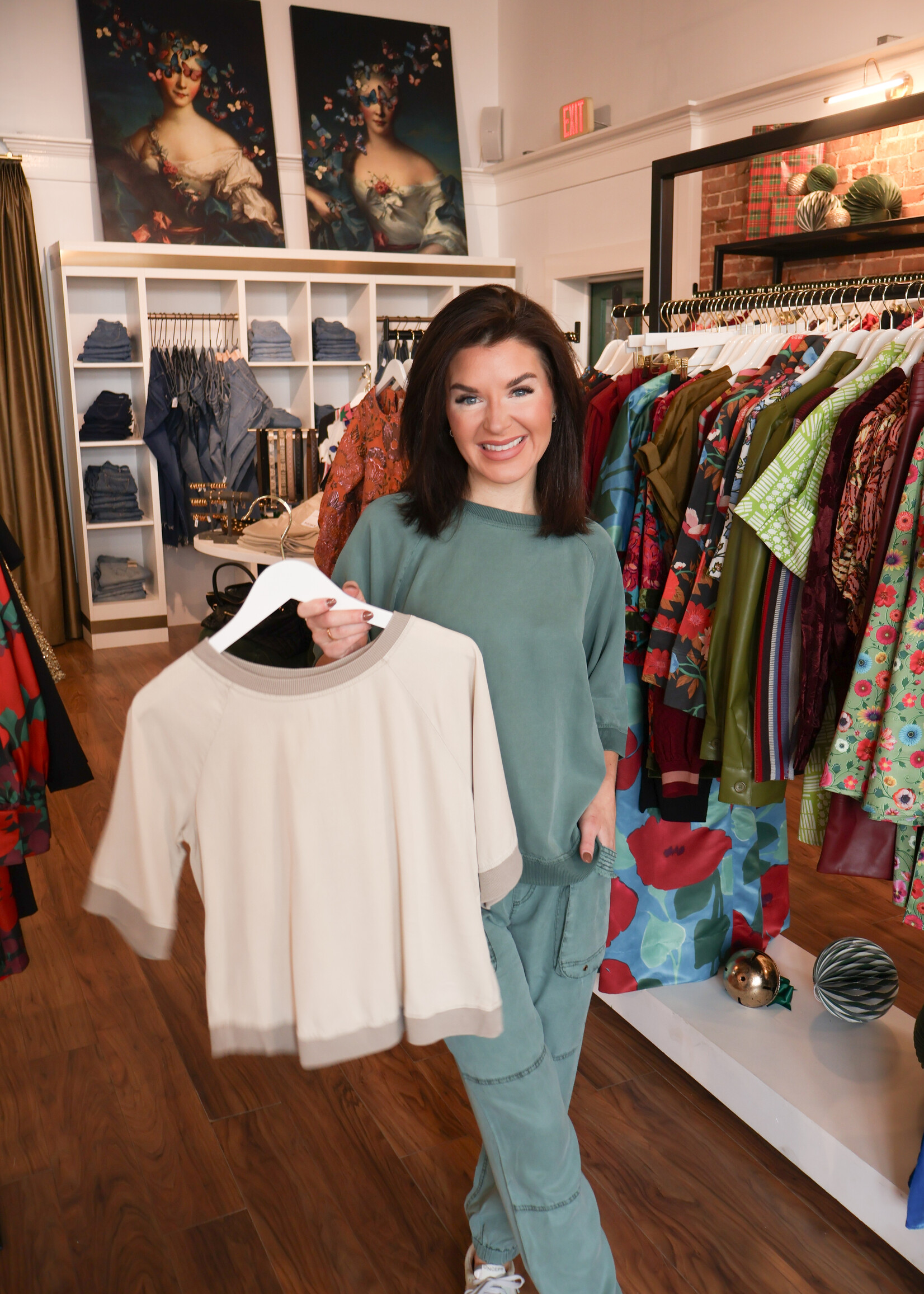 XCVI Banded Sleeve S/S Top