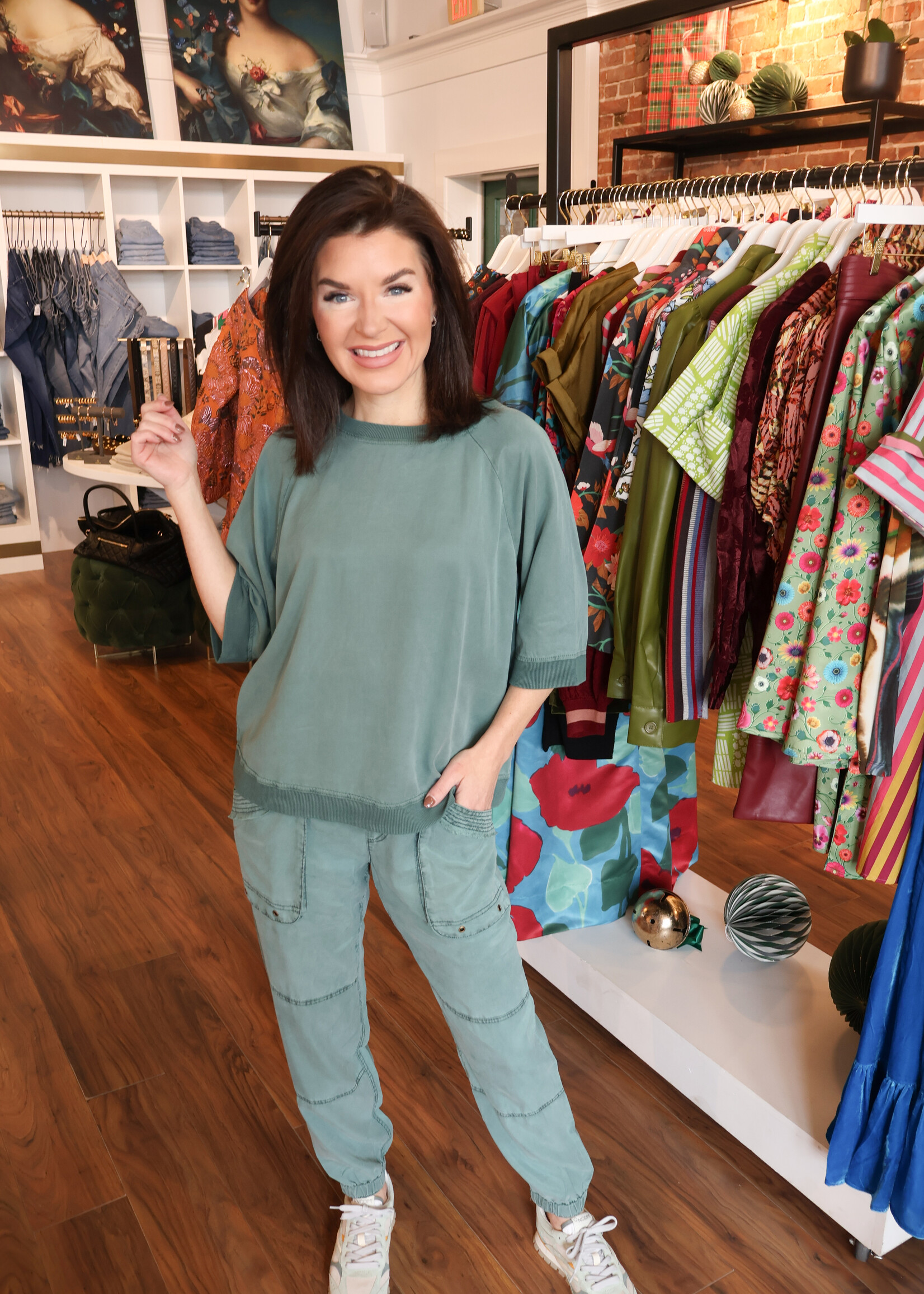 XCVI Banded Sleeve S/S Top