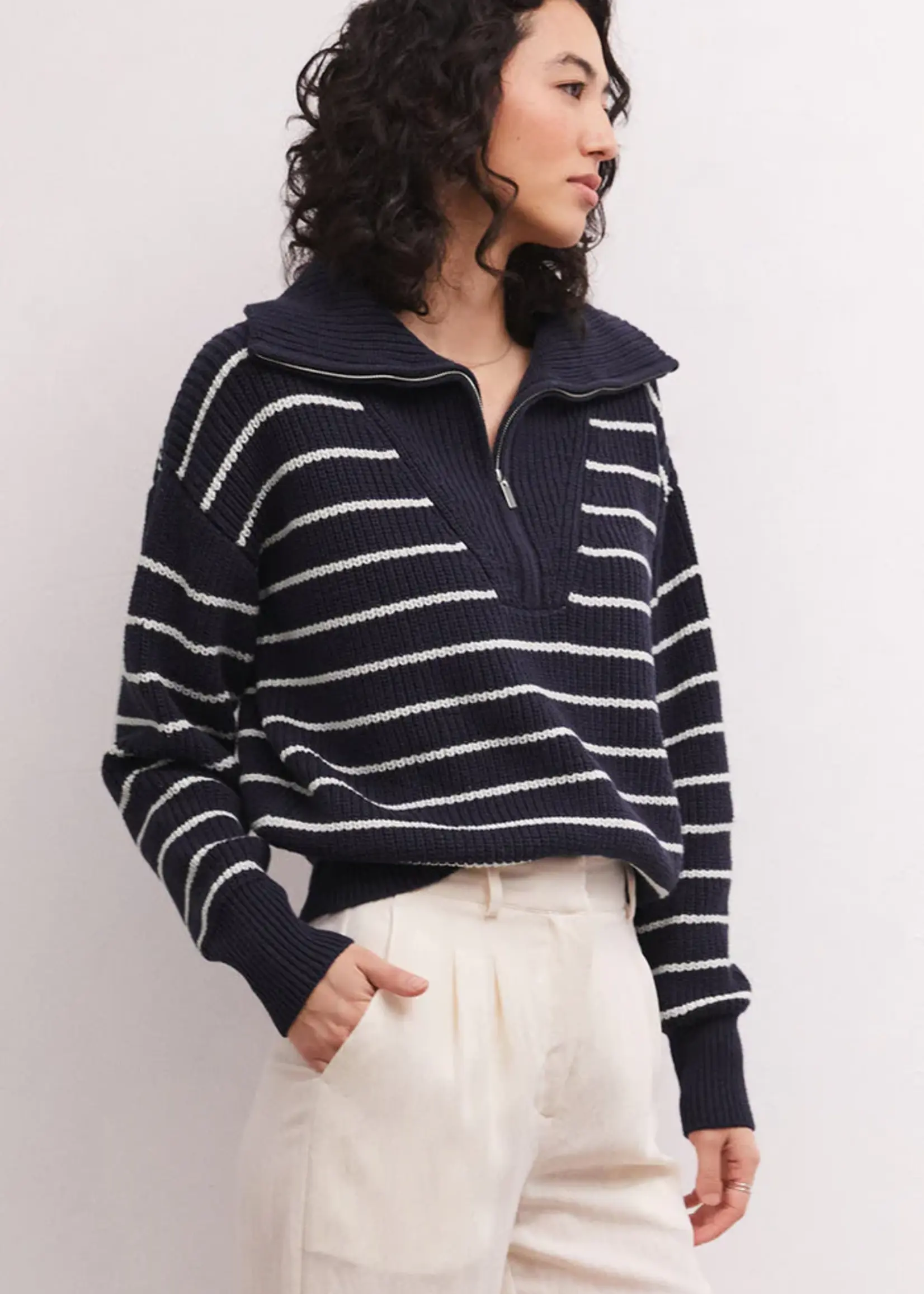 Z Supply Villa Half Zip Sweater