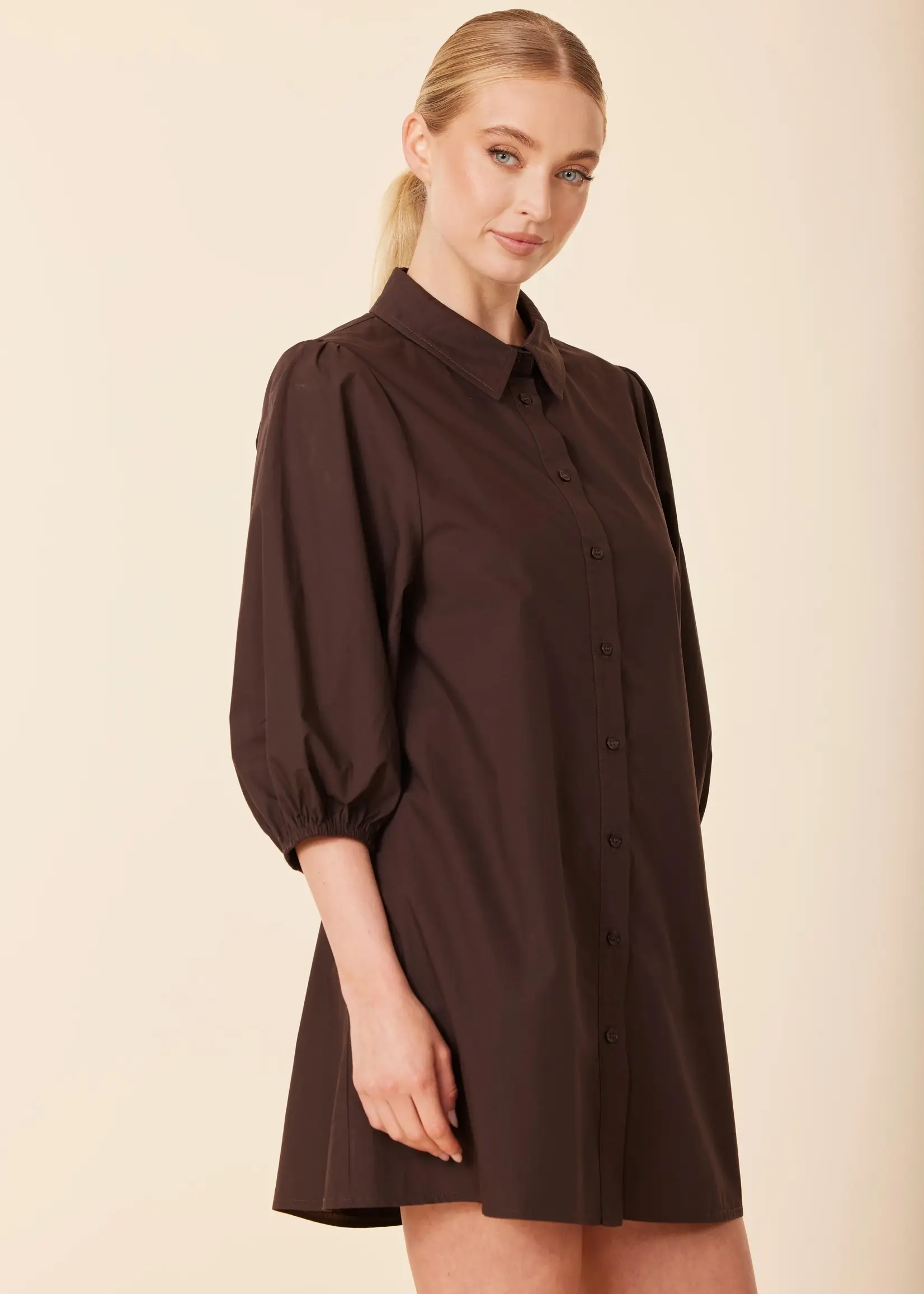 Dolce Cabo Poplin Exaggerated Sleeve Dress