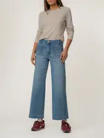 KUT Denim Meg High Rise Wide Leg Raw Hem