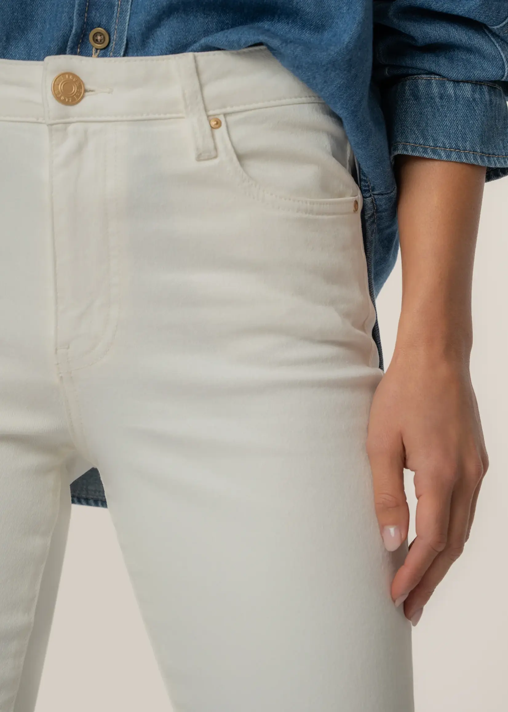 KUT Denim Kelsey High Rise Ankle Flare W/Raw Hem