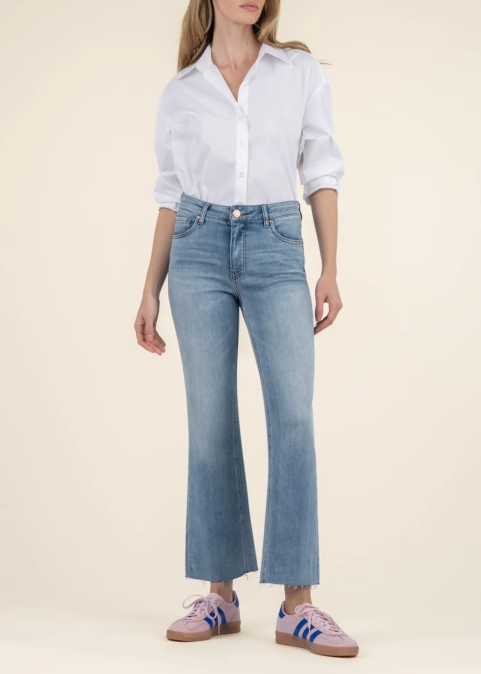 KUT Denim Kelsey High Rise Ankle Flare/Inset Leg