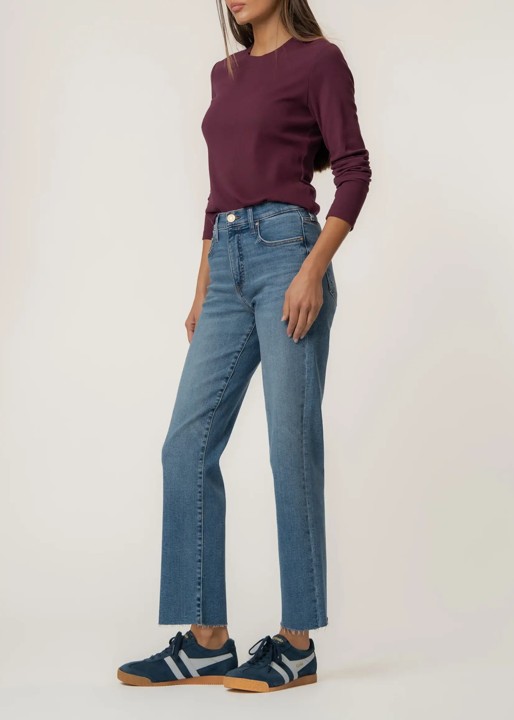 KUT Denim Avery High Rise Straight Leg