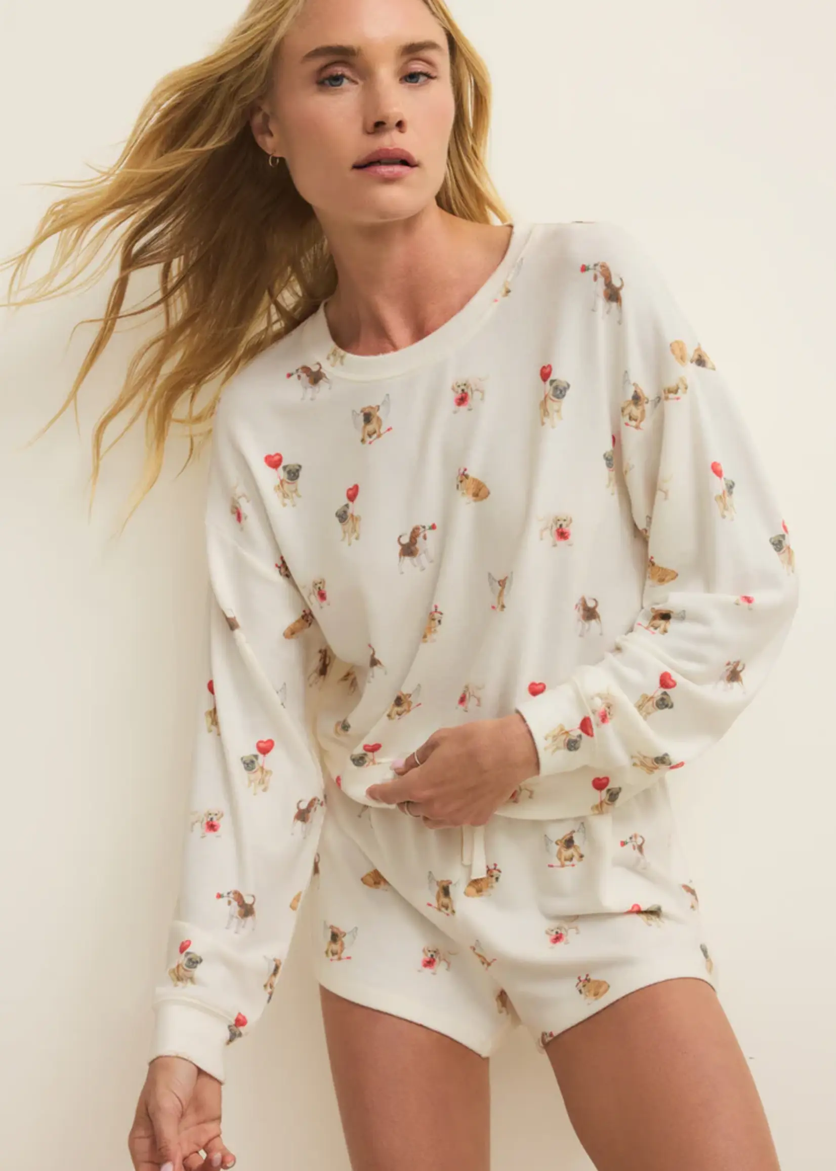 Z Supply Bisous Love Pup Top