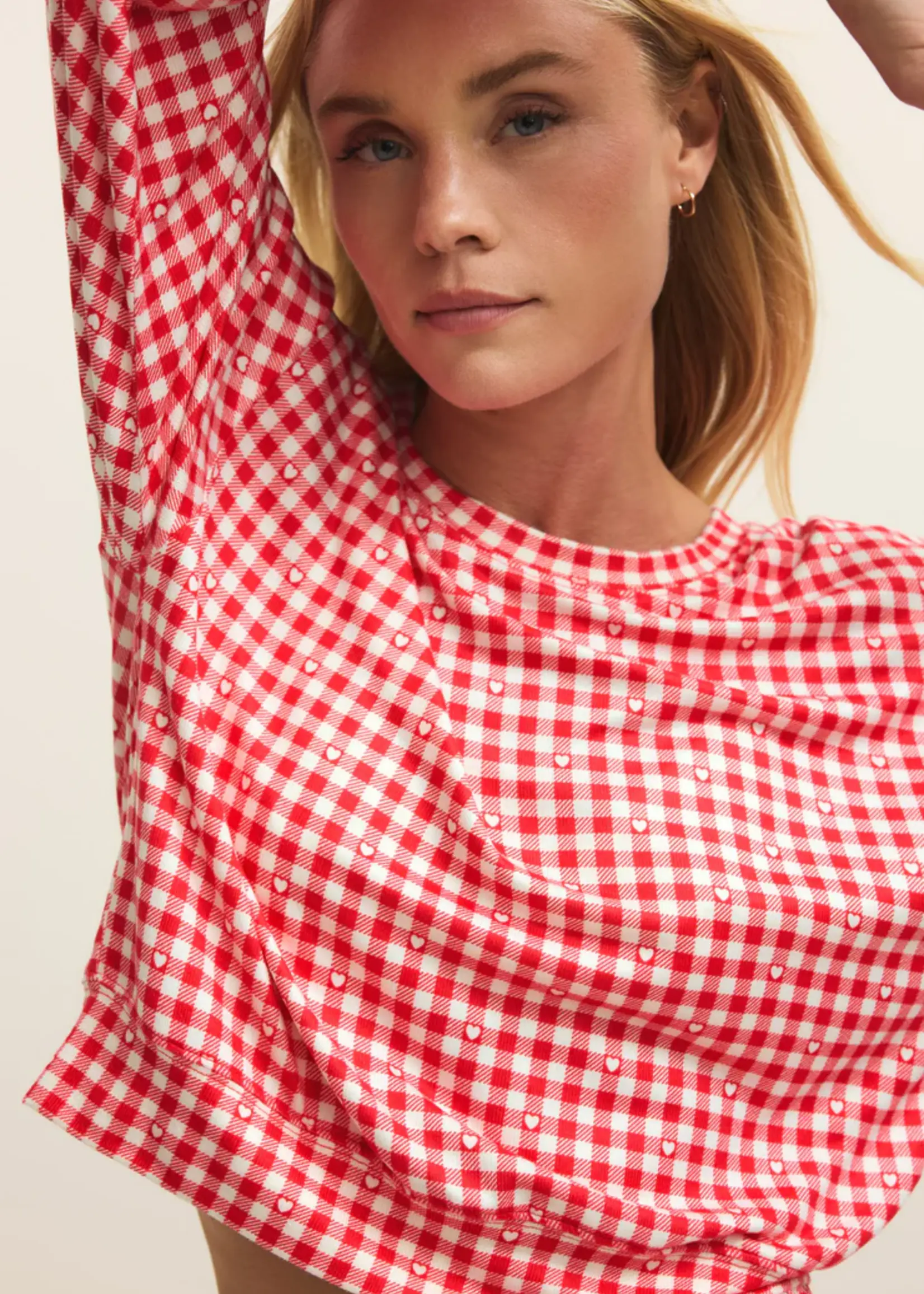 Z Supply Bisous Gingham L/S Top