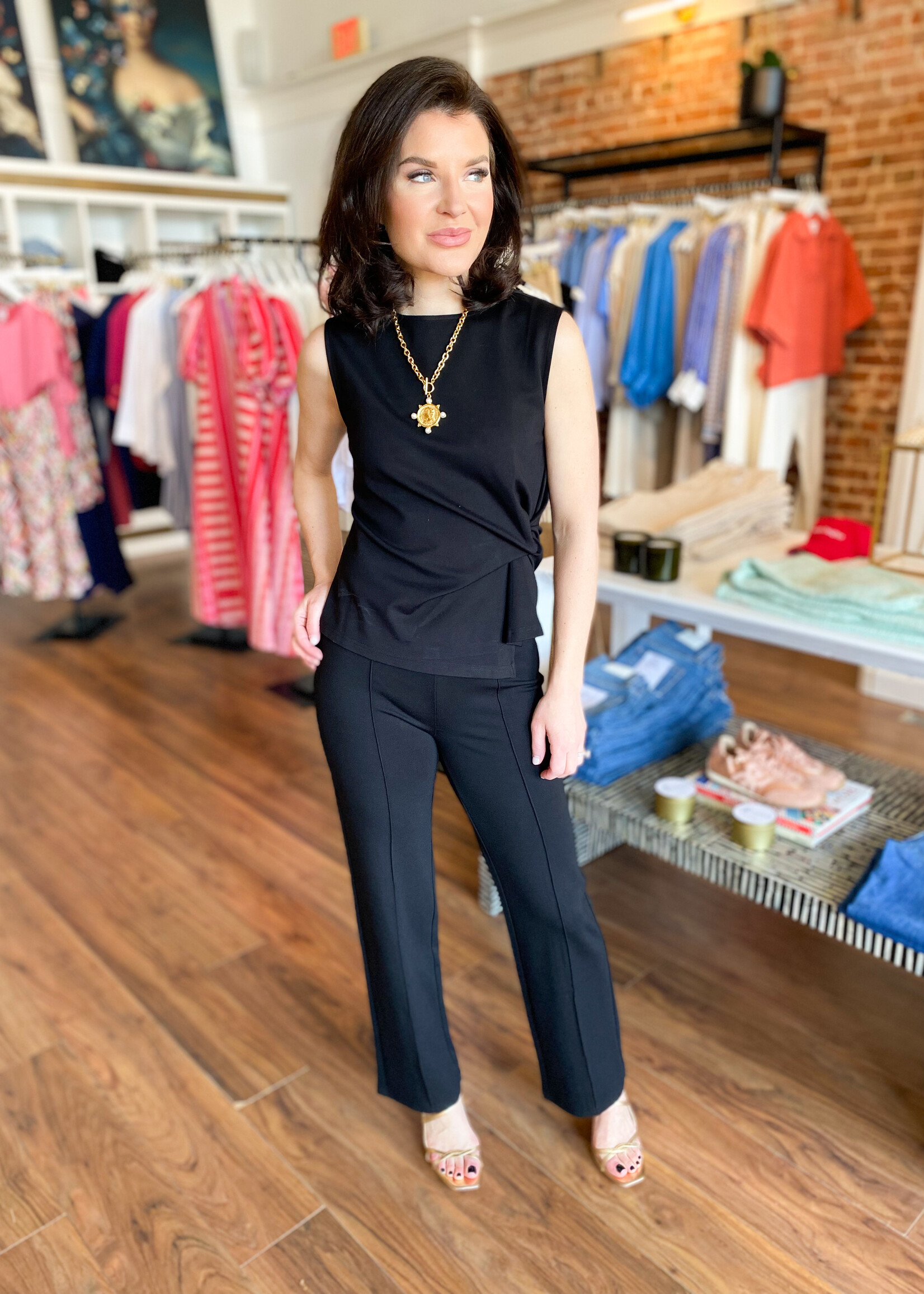 Current Air Sleeveless Twist Detail Top