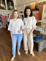 Suzy D Floria Crew Neck W/Metallic Thread