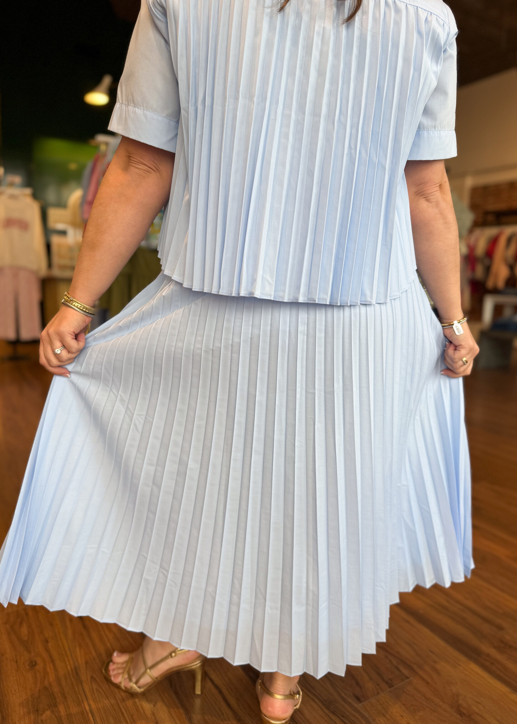 Current Air S/S Cropped Button Down