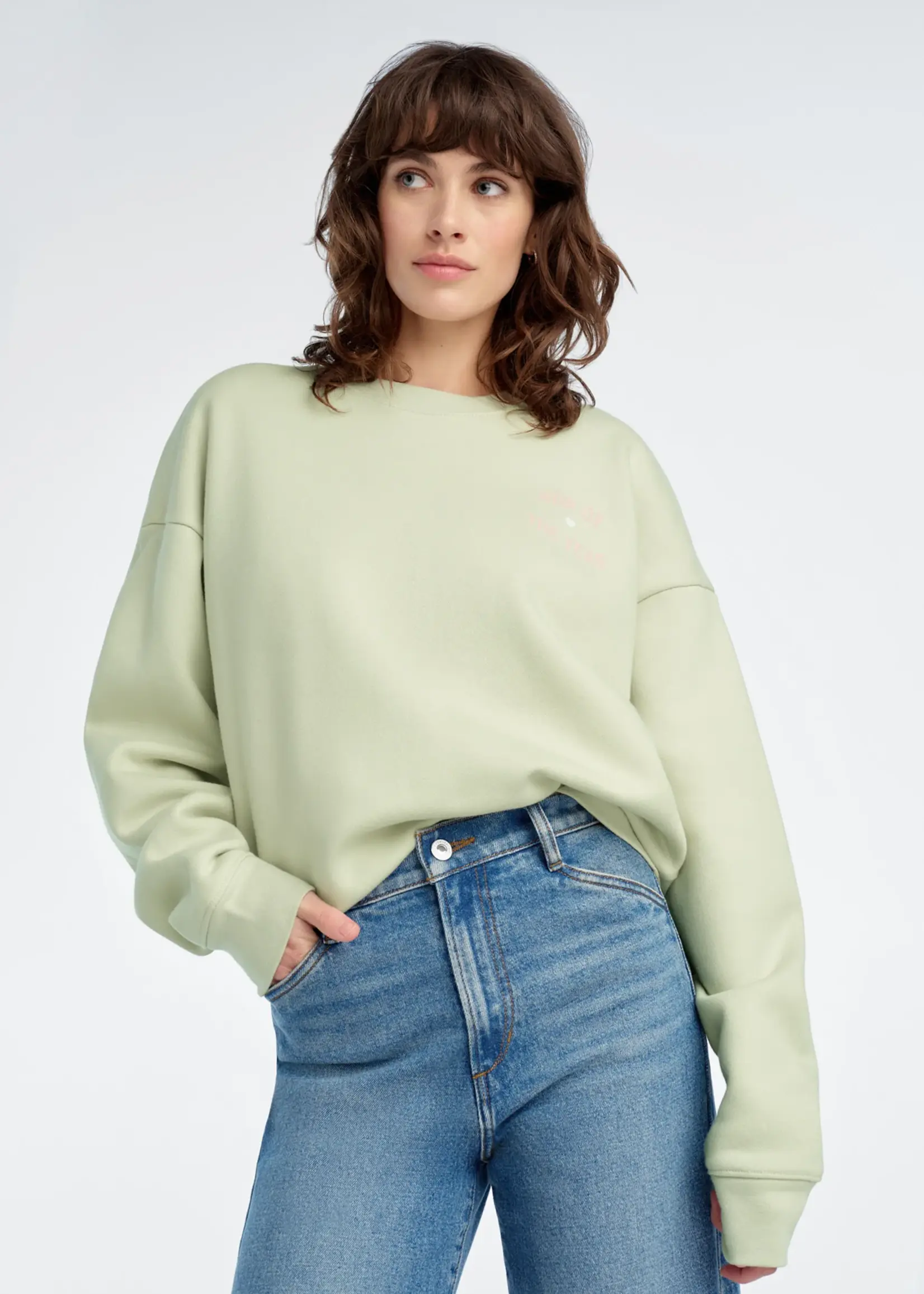 Favorite Daughter Mom of the Year Chest Logo Sweatshirt